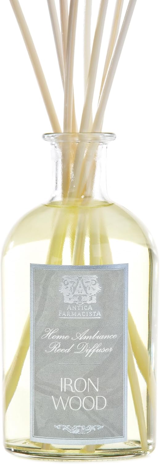 Antica Farmacista Home Ambiance Diffuser - Long-Lasting Reed Scent Diffuser - Luxury Room Freshener Gift - Ironwood, 8.45 fl oz