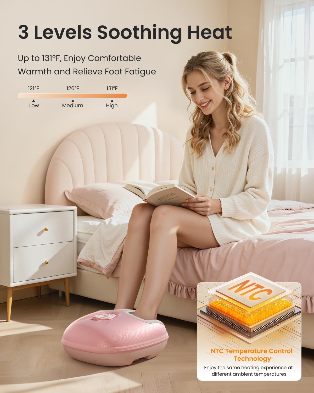 RENPHO Foot Massager Machine with Heat [2026 Upgraded], Shiatsu Foot Massager for Plantar Fasciitis, Christmas Gifts for Women, Cordless Control, Best Gifts for Women/Mom/Wife, PK