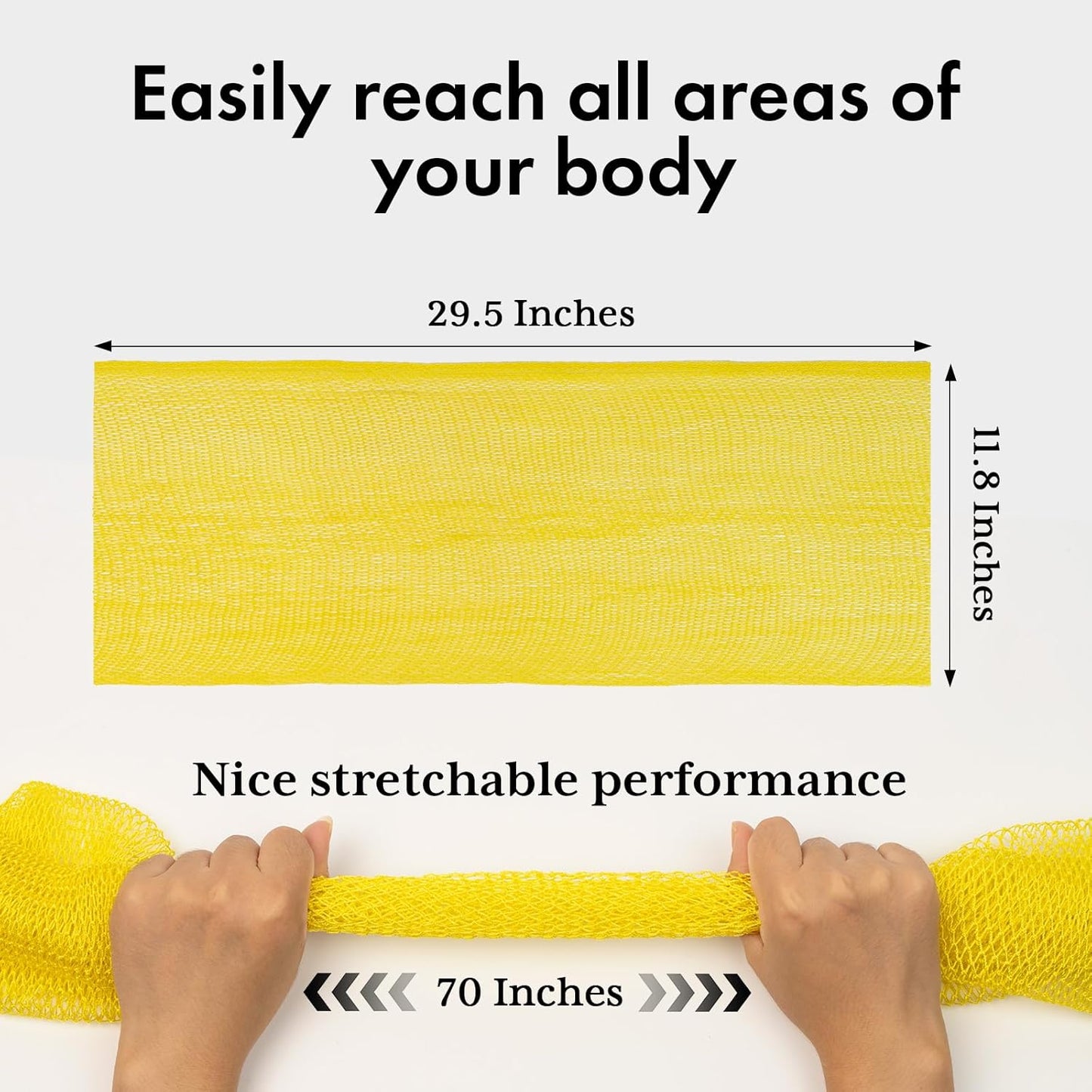 African Net Sponge Authentic 3 Pieces with Storage Bag, African Exfoliating Net Sponge Washcloth, Exfoliating Body Scrubber Bath Sponge Bathing Accessories (Rose, Purple, Bright Yellow)