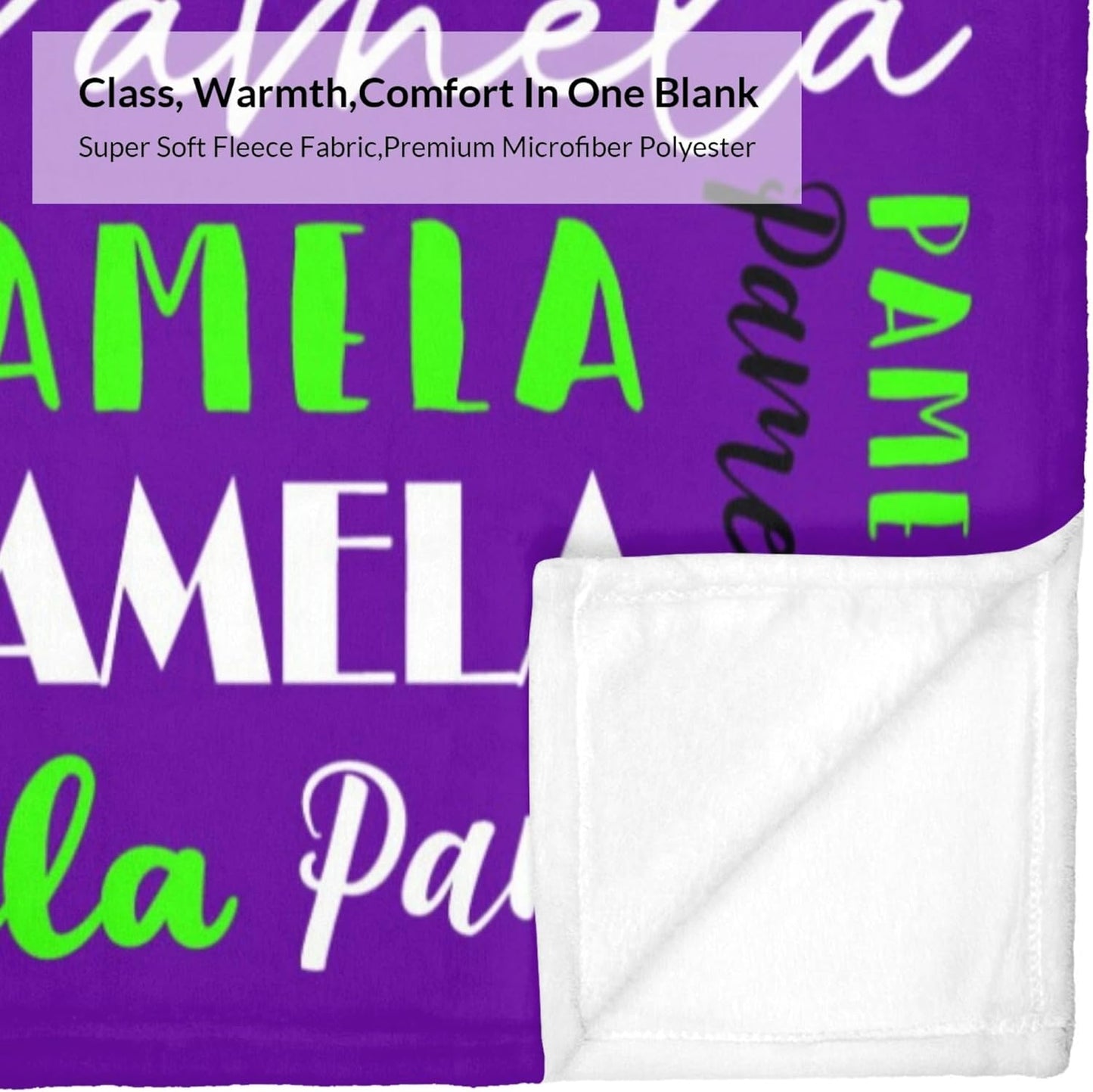 Name Blanket Personalized Blanket for Adult Kids Flannel Customize Throw Blanket Custom (Color 28, 40 x 50 Inches)