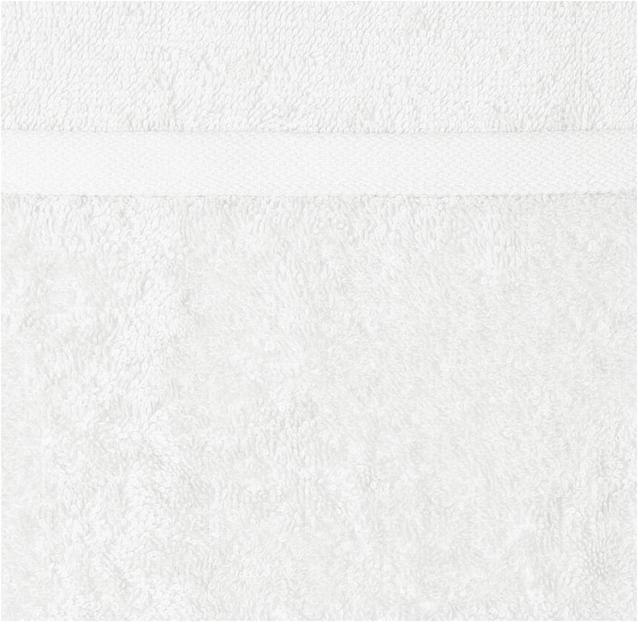 Amazon Basics Soft and Thick Cotton Hand Towels, 16 x 26 in, White, (Pack of 72)