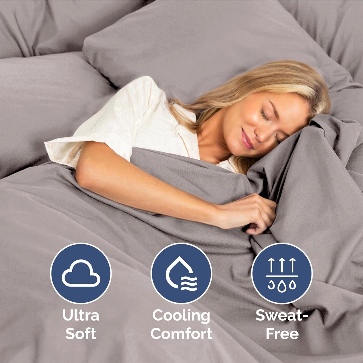 King Size 4 Piece Sheet Set - Comfy Breathable & Cooling Sheets - Hotel Luxury Bed Sheets for Women & Men - Deep Pockets, Easy-Fit, Soft & Wrinkle Free Sheets - Thistle Purple Oeko-Tex Bed Sheet Set