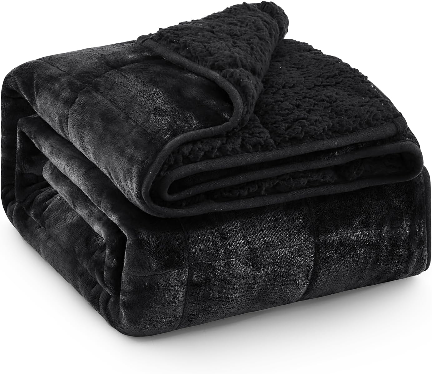Super Fuzzy Soft Sherpa Fleece Weighted Blanket, 20 lbs Dual Sided Fluffy Heavy Weighted Blankets for Adults - No Bunching with Double Layers of Soft Inner Lining (80"x 87", 20 Pounds)