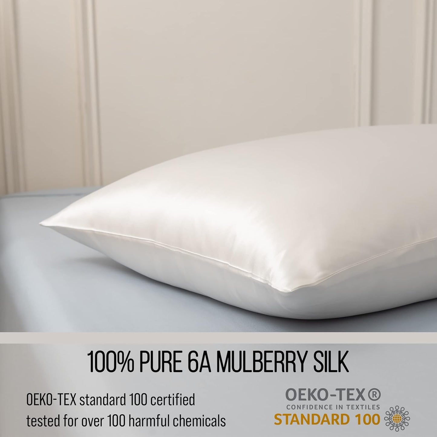 Bella Coterie Luxury Silk Pillowcase for Hair and Skin | 30 Momme | 100% Pure 6A Mulberry Silk | Super Soft | Perfectly Plush [Queen, Ivory]
