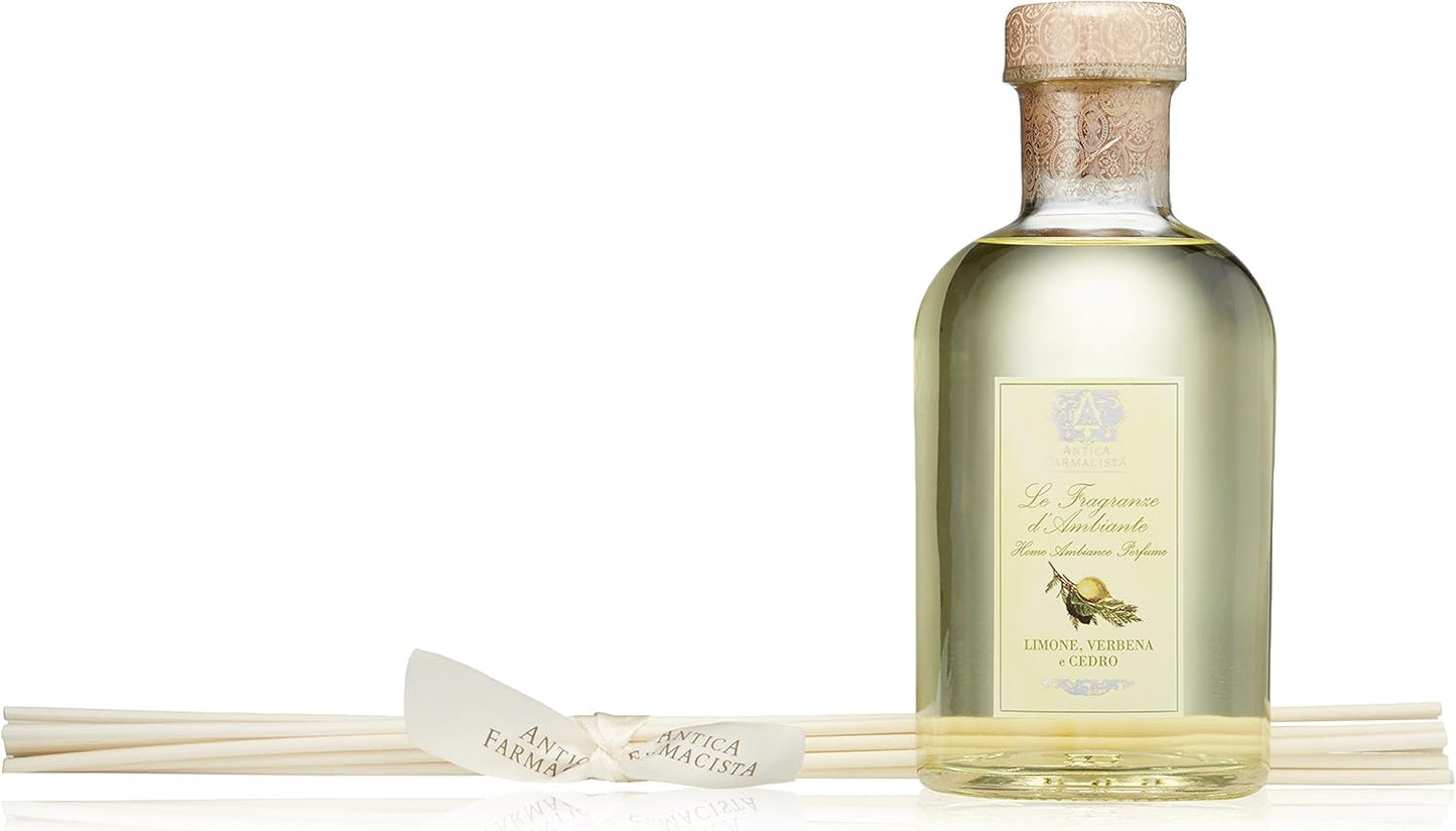 Antica Farmacista Home Ambiance Diffuser - Long-Lasting Reed Scent Diffuser - Luxury Room Freshener Gift - Lemon, Verbena & Cedar, 16.9 fl oz