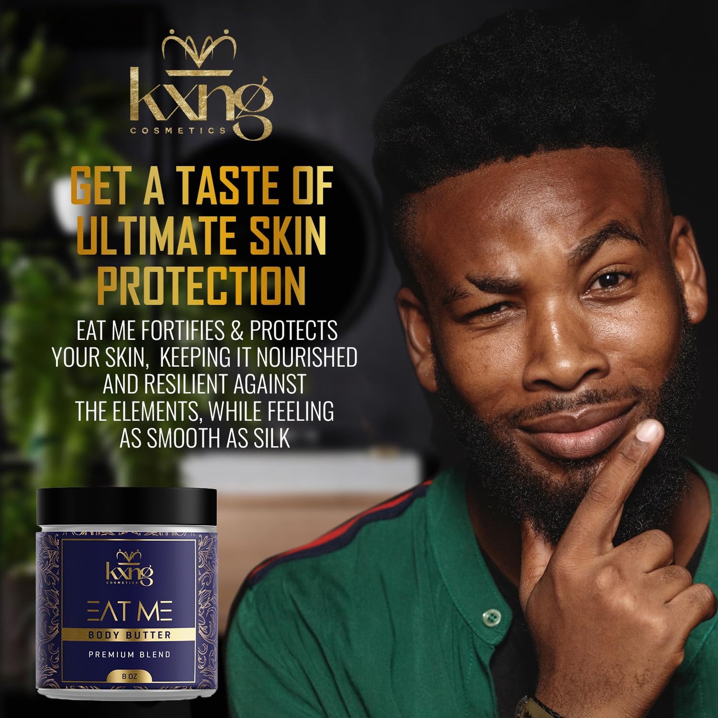 KXNG Whipped Moisturizing Body Butter, Shea Butter Enriched Cream for Dry Skin, Lightweight Hydration for Men & Women, Cruelty-Free