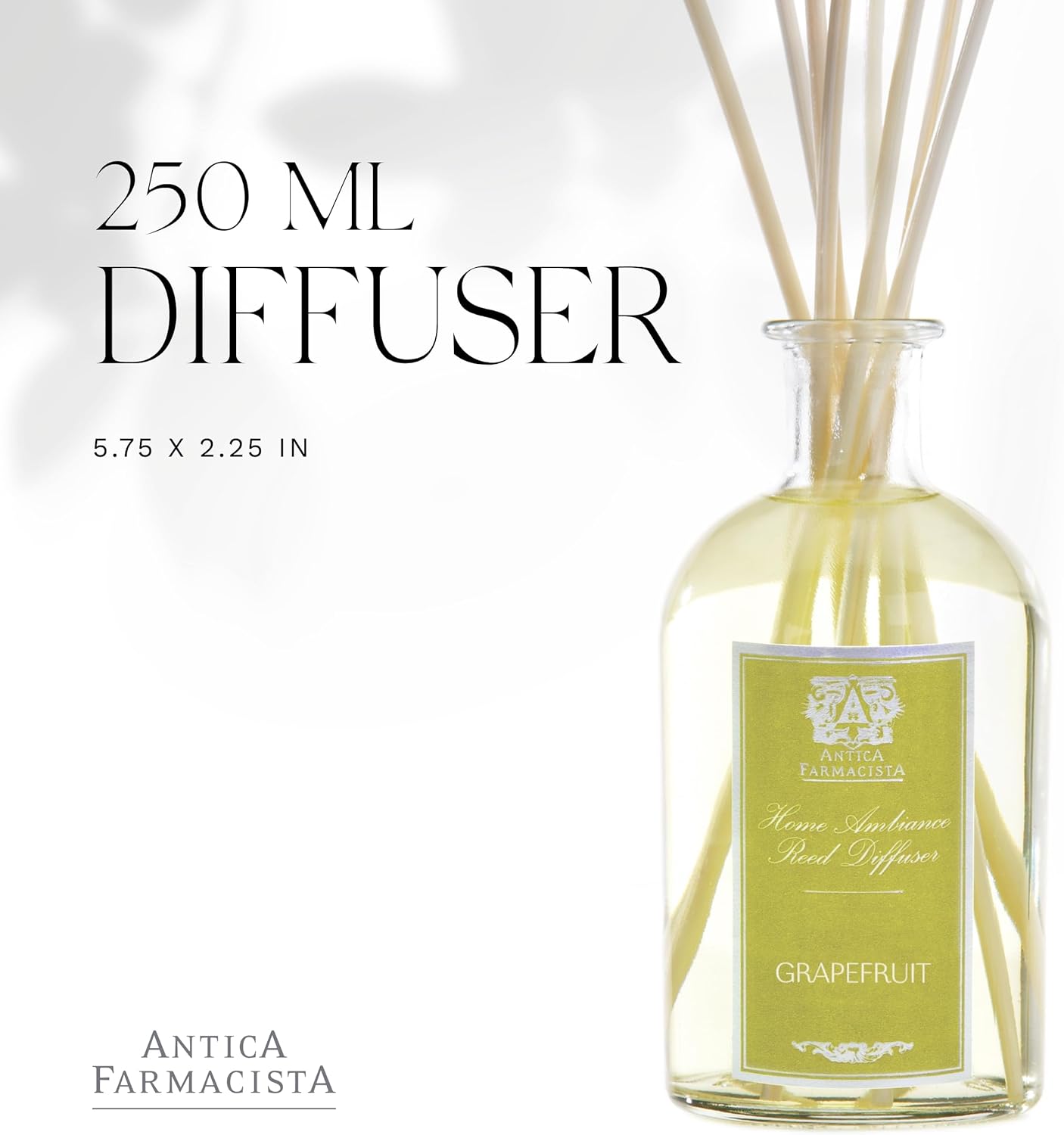 Antica Farmacista Home Ambiance Diffuser - Long-Lasting Reed Scent Diffuser - Luxury Room Freshener Gift - Grapefruit, 8.45 fl oz