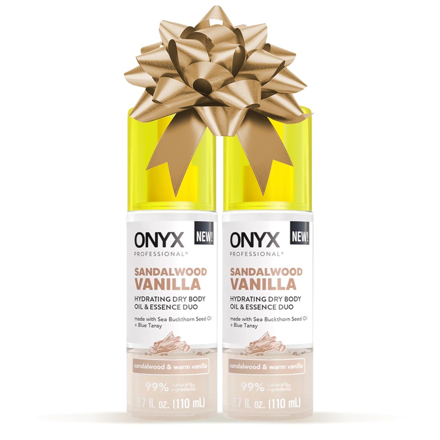 Onyx Professional Hydrating Dry Body Oil & Essence Duo, Sandalwood Vanilla, 3.7 fl oz, 2pk
