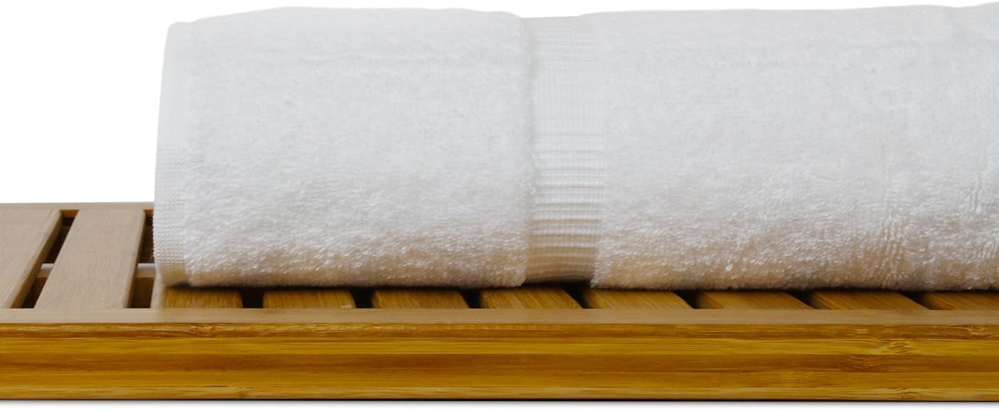 Luxury Hotel & Spa Ultra Soft Bath Towels 100% Turkish Cotton - White - Set of 4