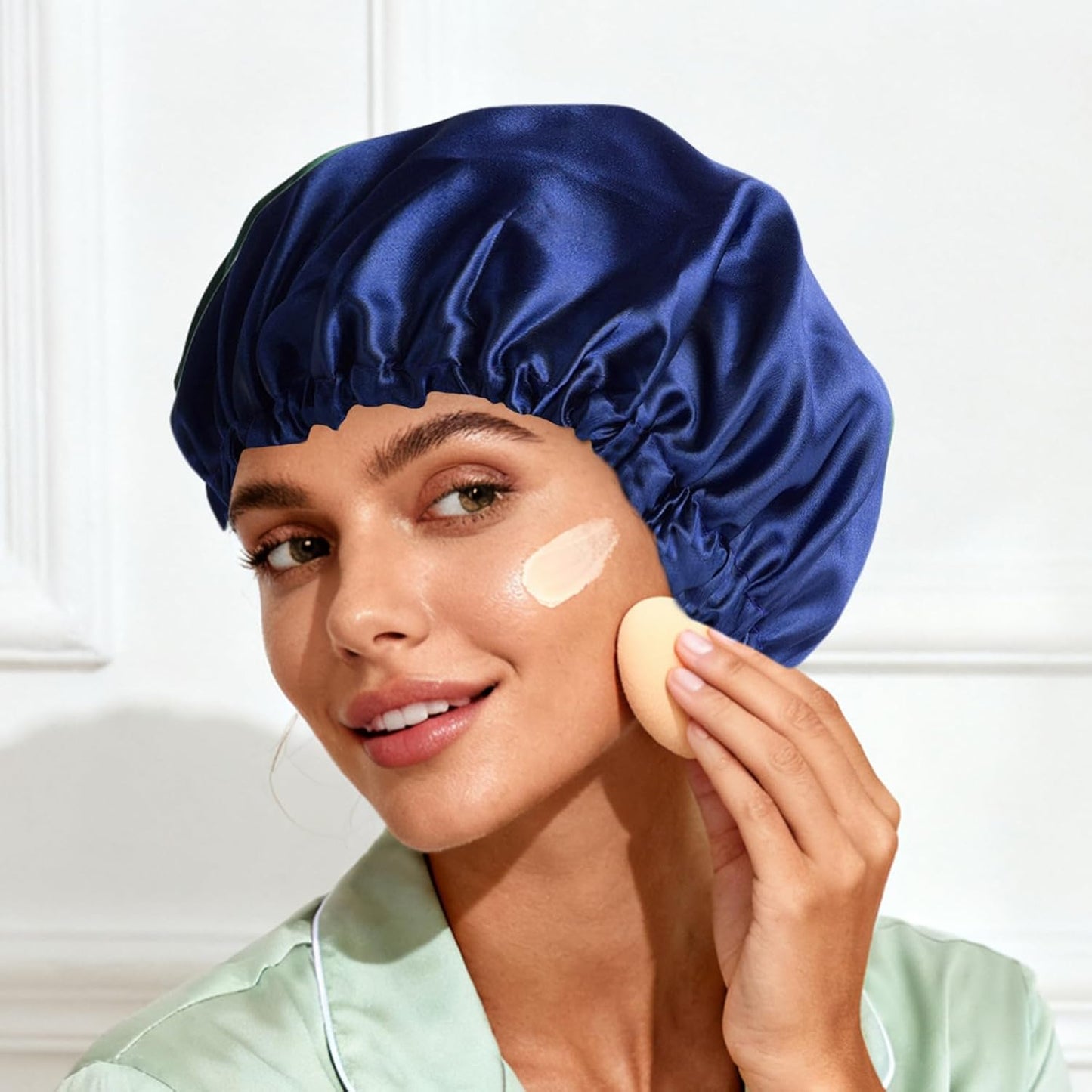 Satin Bonnet Double Layer Silk Bonnet for Sleeping Women Hair Care for Natural Curly
