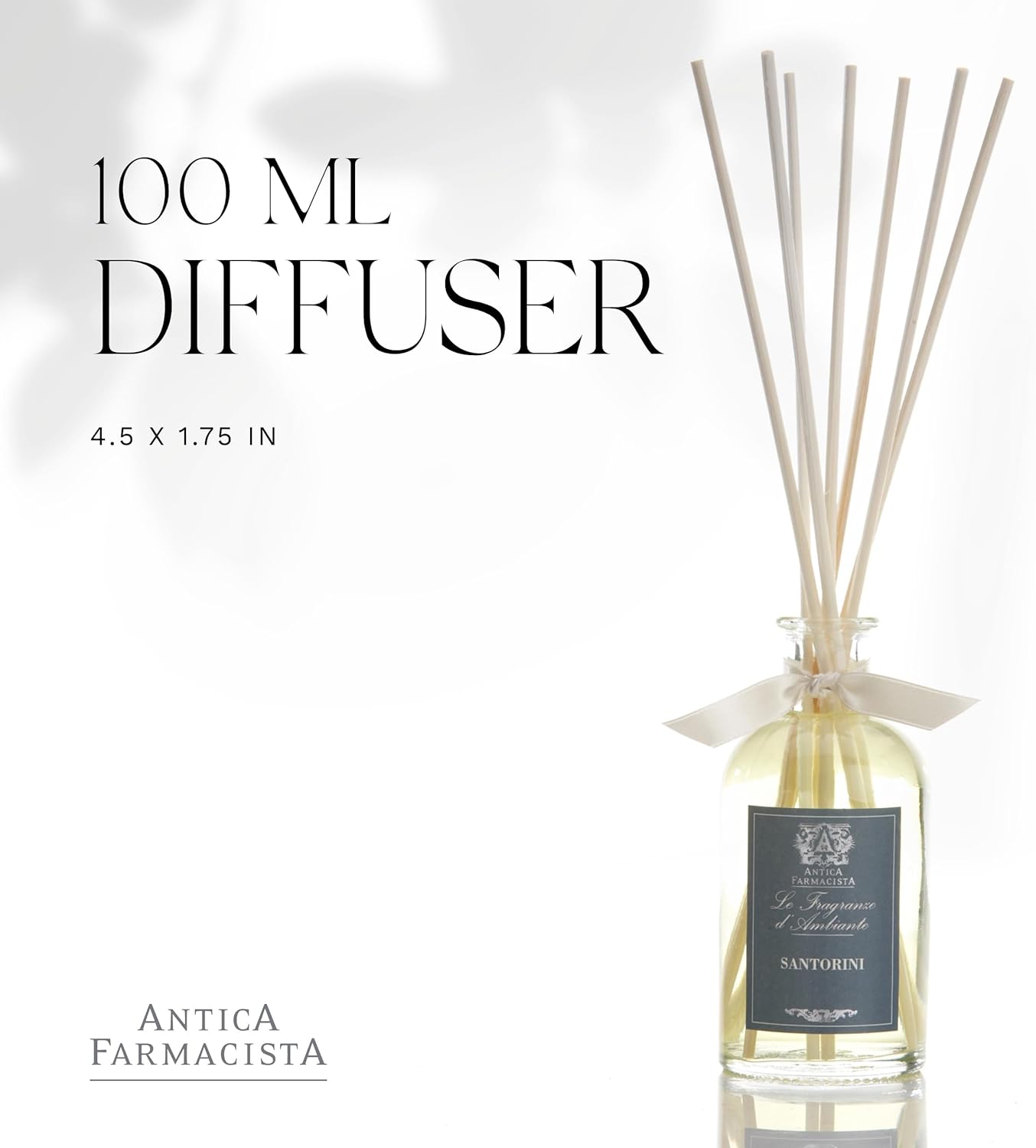 Antica Farmacista Home Ambiance Diffuser - Long-Lasting Reed Scent Diffuser - Luxury Room Freshener Gift - Santorini, 3.4 fl oz