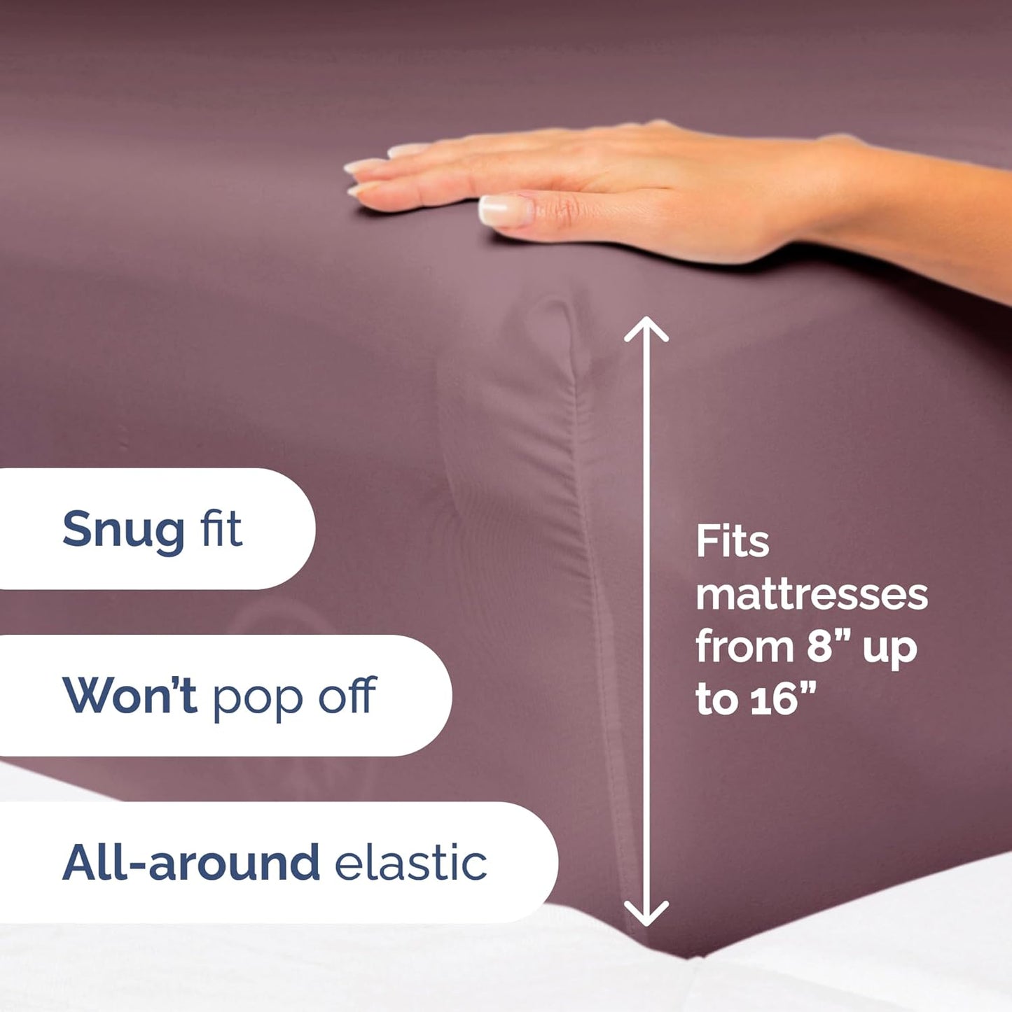 Queen Size 4 Piece Sheet Set - Extra Soft, Breathable & Cooling Sheets - Hotel Luxury Durable Bed Sheets for Women & Men - Deep Pockets, Easy-Fit & Wrinkle-Free Sheets - Cool Plum Oeko-Tex Bed Sheets