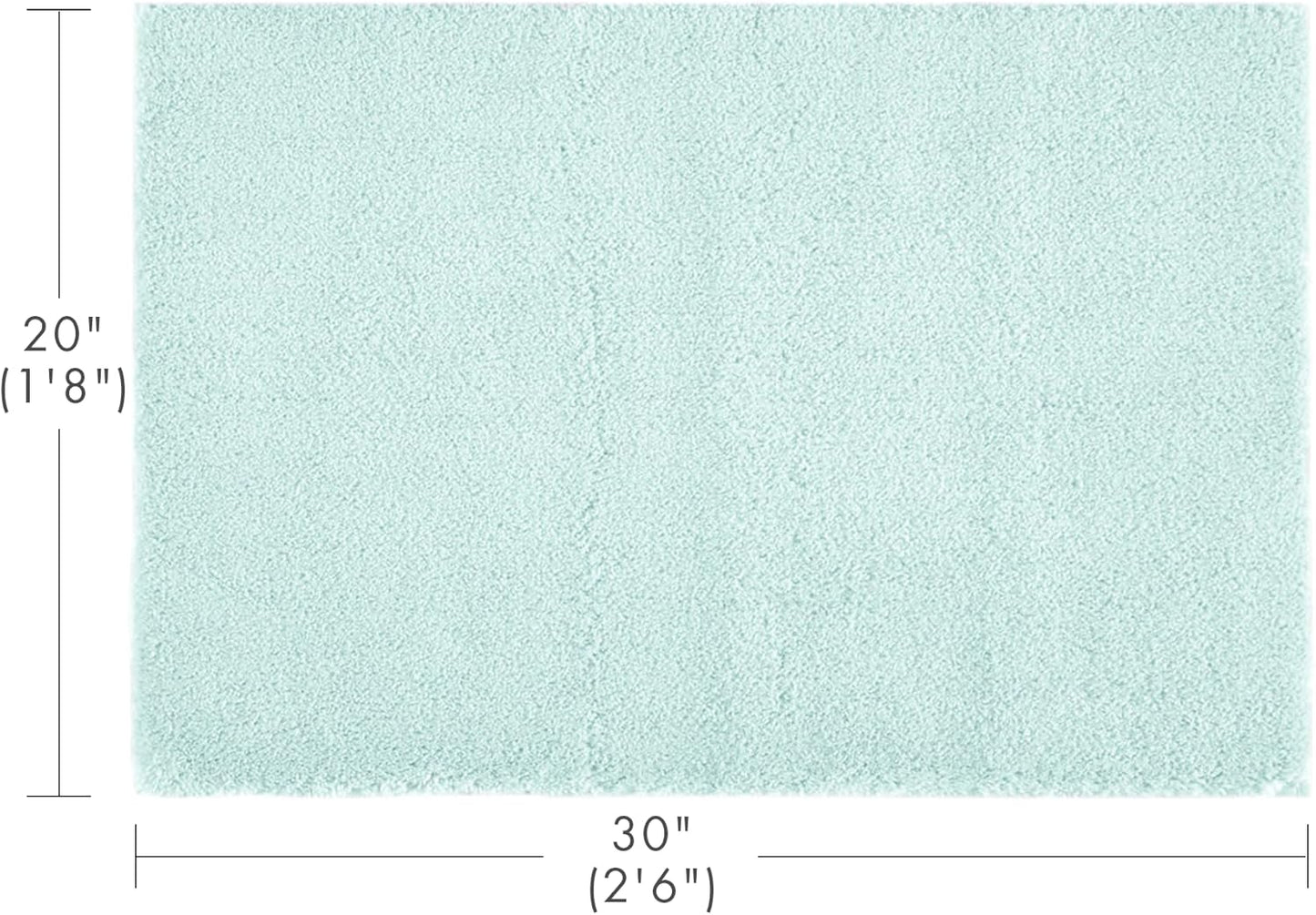 Madison Park Signature Marshmallow Bathroom Rug Non Slip, Luxrurious Plush Bath Mat, Absorbent, Quick Dry, Spa Design Bath Room Décor, 20x30, Seafoam