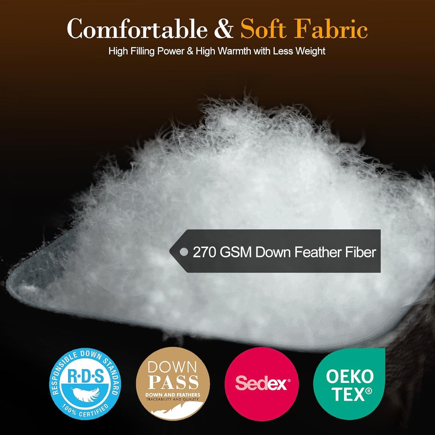 Down Fibers Comforter Oversize King Size,Luxurious All Seasons Hotel Collection Duvet Insert,54 Oz High Bulkiness Medium Warmth,Fluffy & Breathable for Bedroom, Guestroom, Hotel (Grey,120x98)