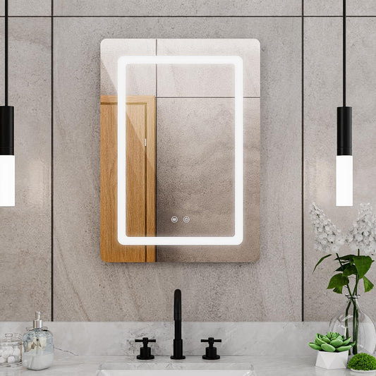 DreamLine Brilliance 28 in. H x 20 in. W Rectangular Light-up Mirror