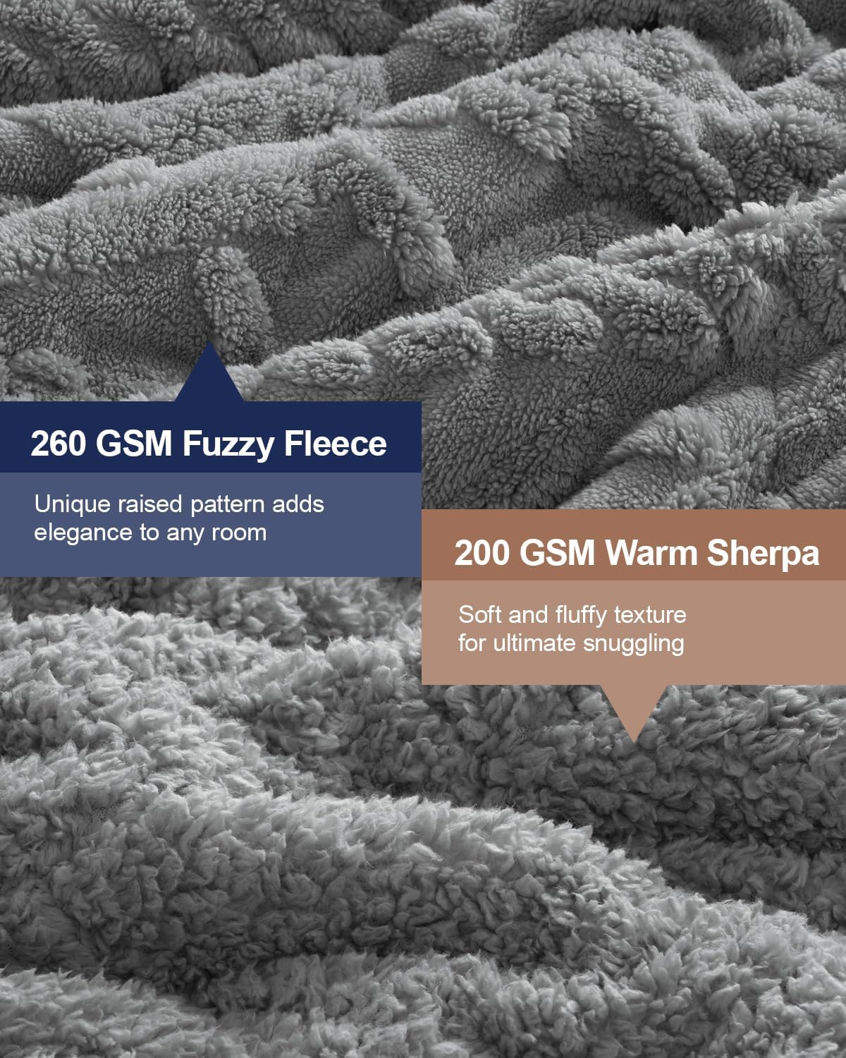 Super Fuzzy Soft Sherpa Fleece Weighted Blanket, 25 lbs Dual Sided Fluffy Heavy Weighted Blankets for Adults - No Bunching with Double Layers of Soft Inner Lining (60"x 80", 25 Pounds)