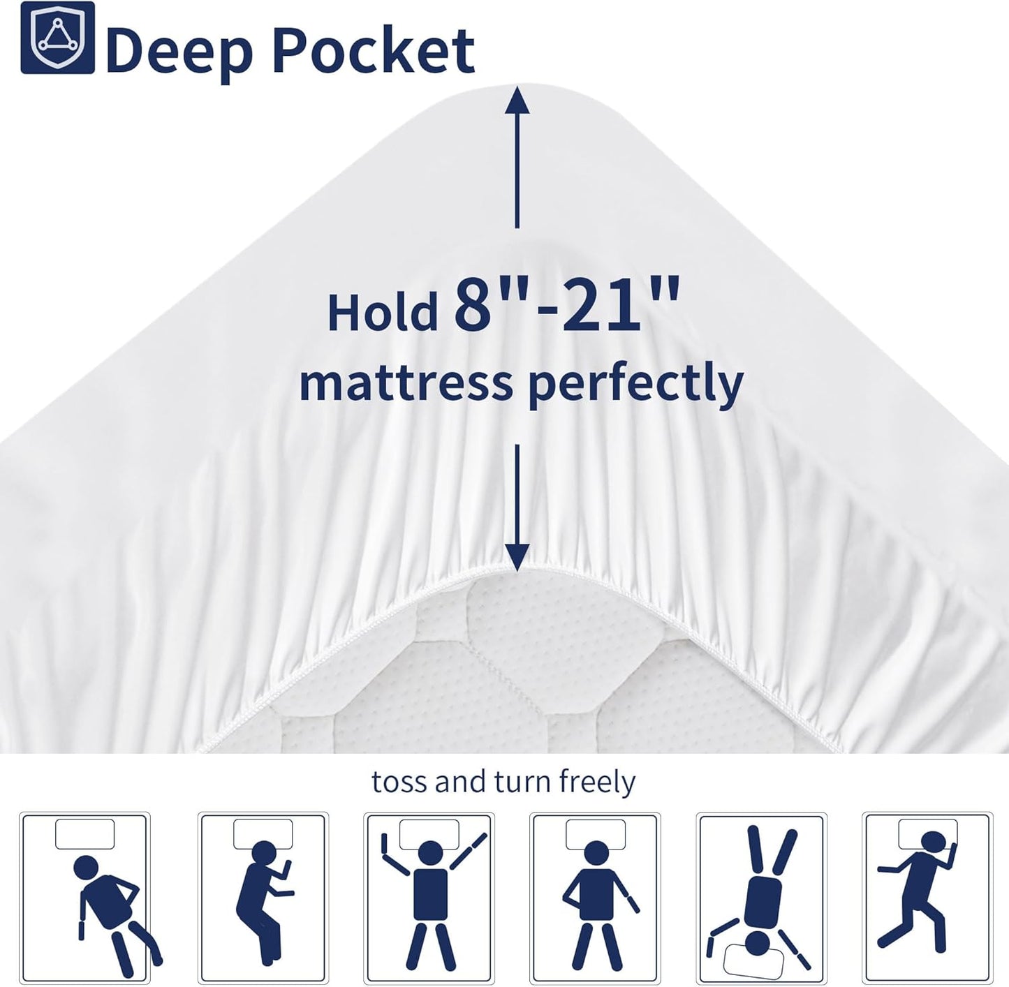 Mattress Topper for Back Pain, Extra Thick Pillowtop, Cooling and Plush Mattress Pad Cover Bed Topper Protector with 8-21 Inch Deep Pocket California King