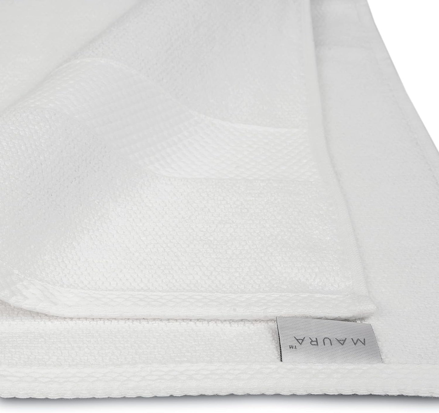 MAURA Premium Bath Towels 100% Cotton 27x54 Ultra Absorbent Quick Dry 4 Pack Soft Terry Bath Towels Set for Bathroom, Hotel and Spa Quality, White