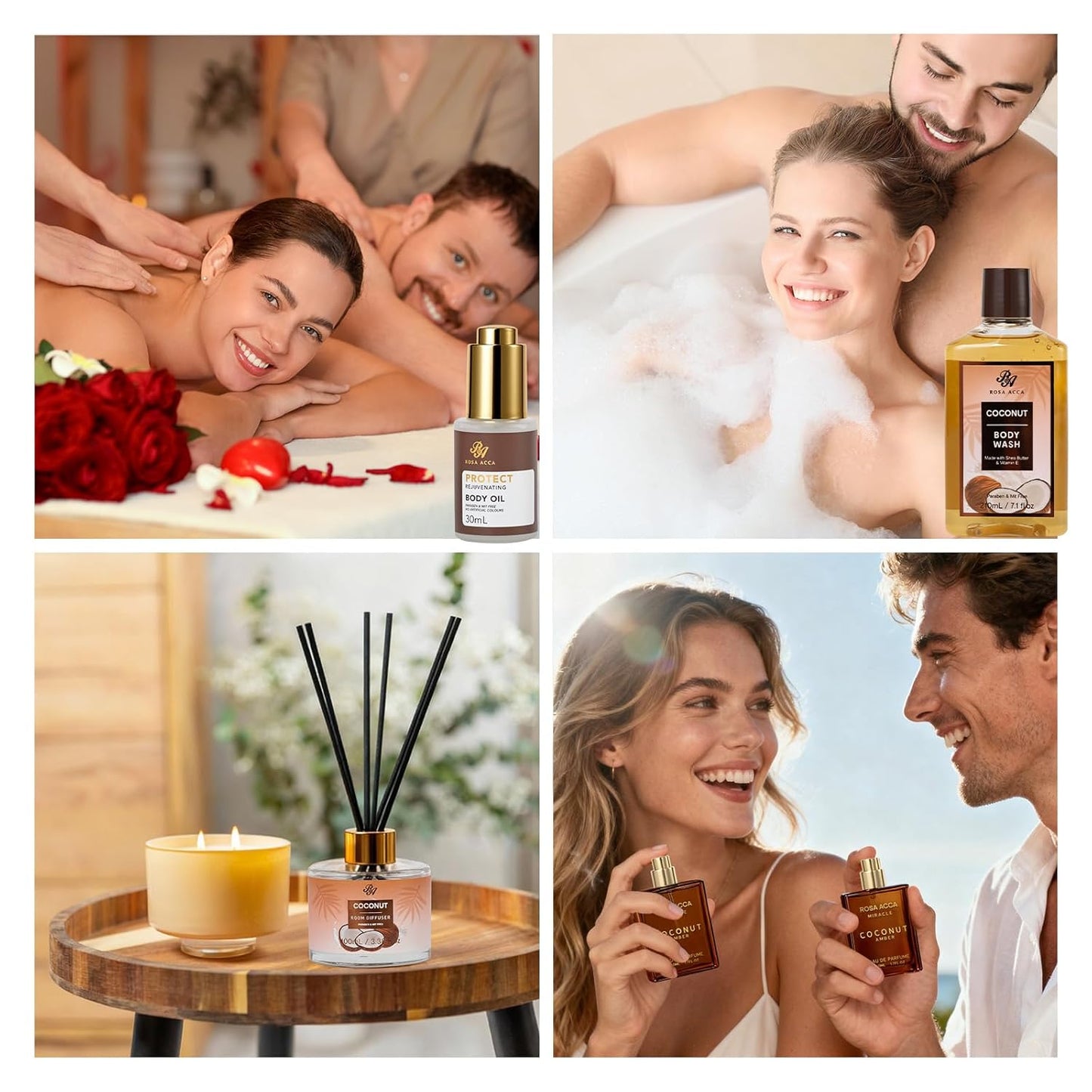 35 Pcs Coconut Vanilla Spa Gift Basket for Women & Men, Face Skin Care Set, Bath & Body Set, Self Care Pamper Kit, Diffuser, Bath Bomb, Birthday, Christmas, Valentines, Mother Day, Anniversary