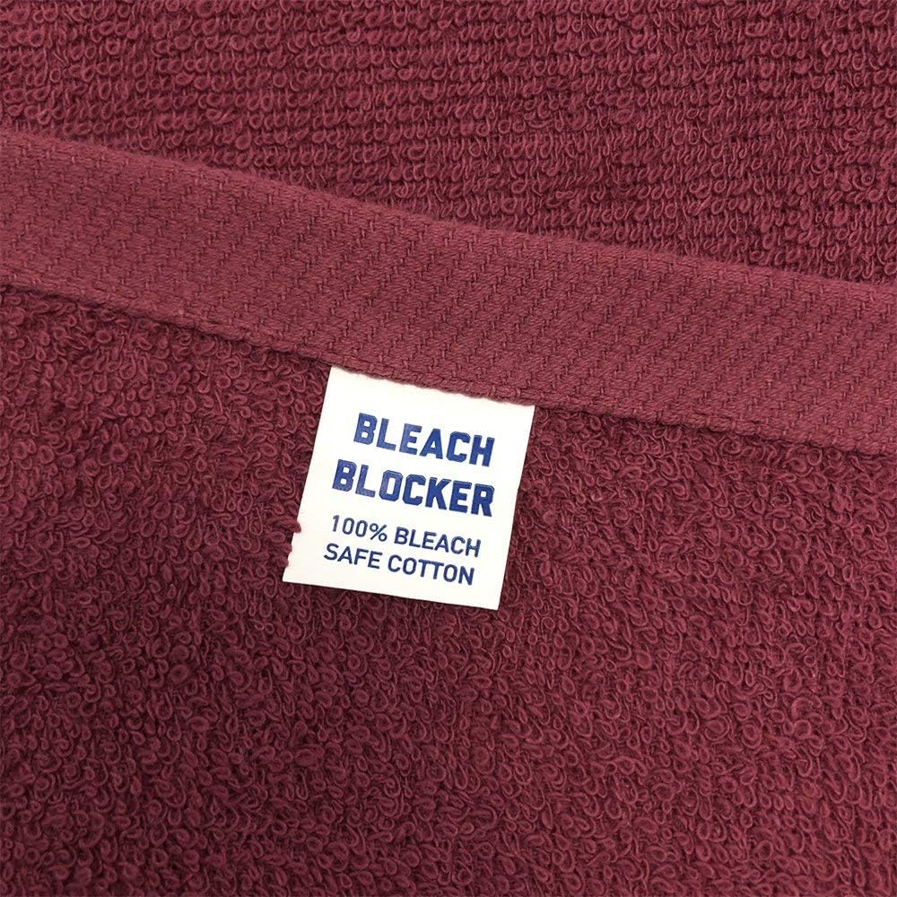 Arkwright Bleach Proof Salon Towels - Pack of 12 - Highly Absorbent, 100% Cotton, Quick Dry Spa Face Towel for Hair Stylist, Barber, Pedicure, and Esthetician, 16 x 28 in, Burgundy