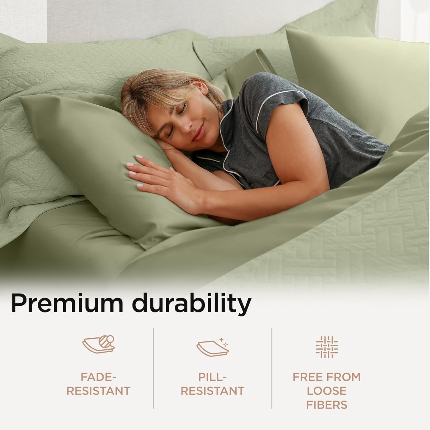 Threadmill Twin Sheet Set | 656 Thread Count 100% Supima Cotton Sheets for Twin Mattress | Solid Sateen Twin Bed Sheets Set with 16” Deep Pocket| Soft Breathable 3-Piece Cooling Sheet Set | Sage Green
