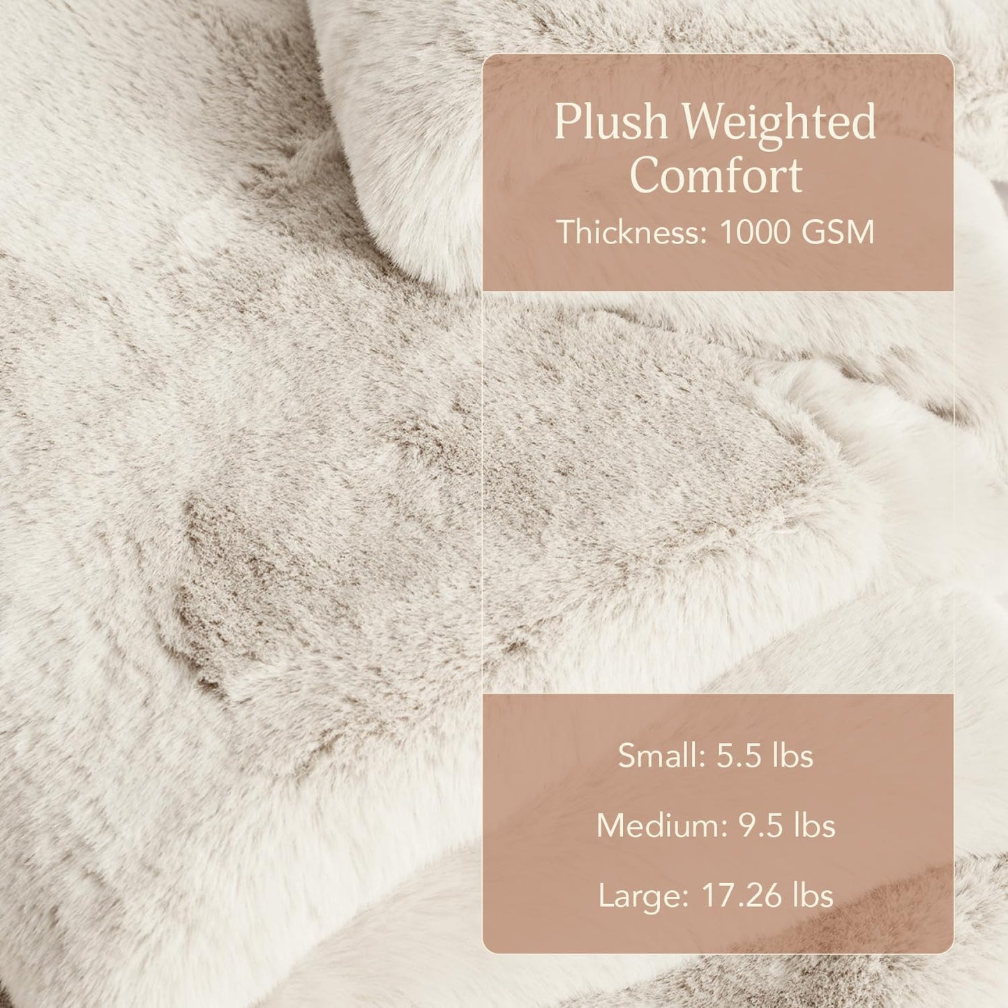 UnHide Marshmallow - Faux Fur Blanket - Heavy Weight, Extra Soft Blanket - Made from Recycled Materials - Machine Washable - Large (90" x 108") - Snow White