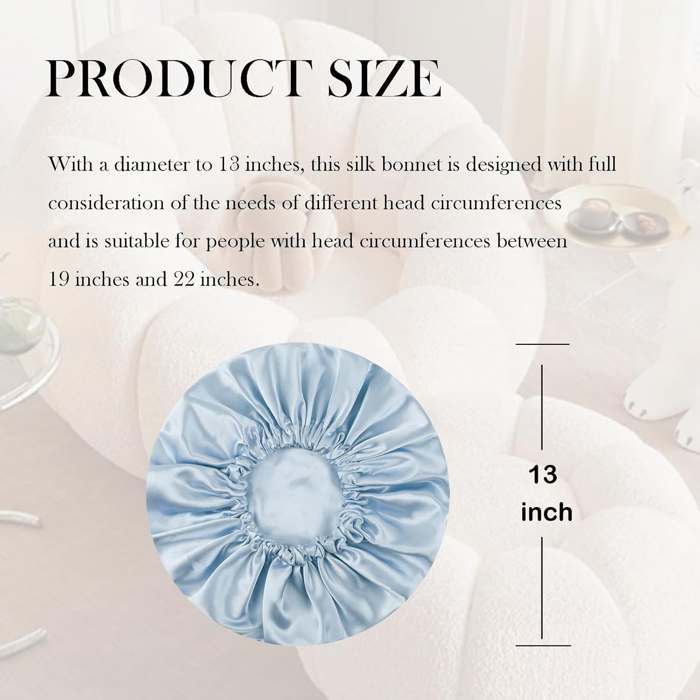 Satin Bonnet Double Layer Silk Bonnet for Sleeping Women Hair Care for Natural Curly