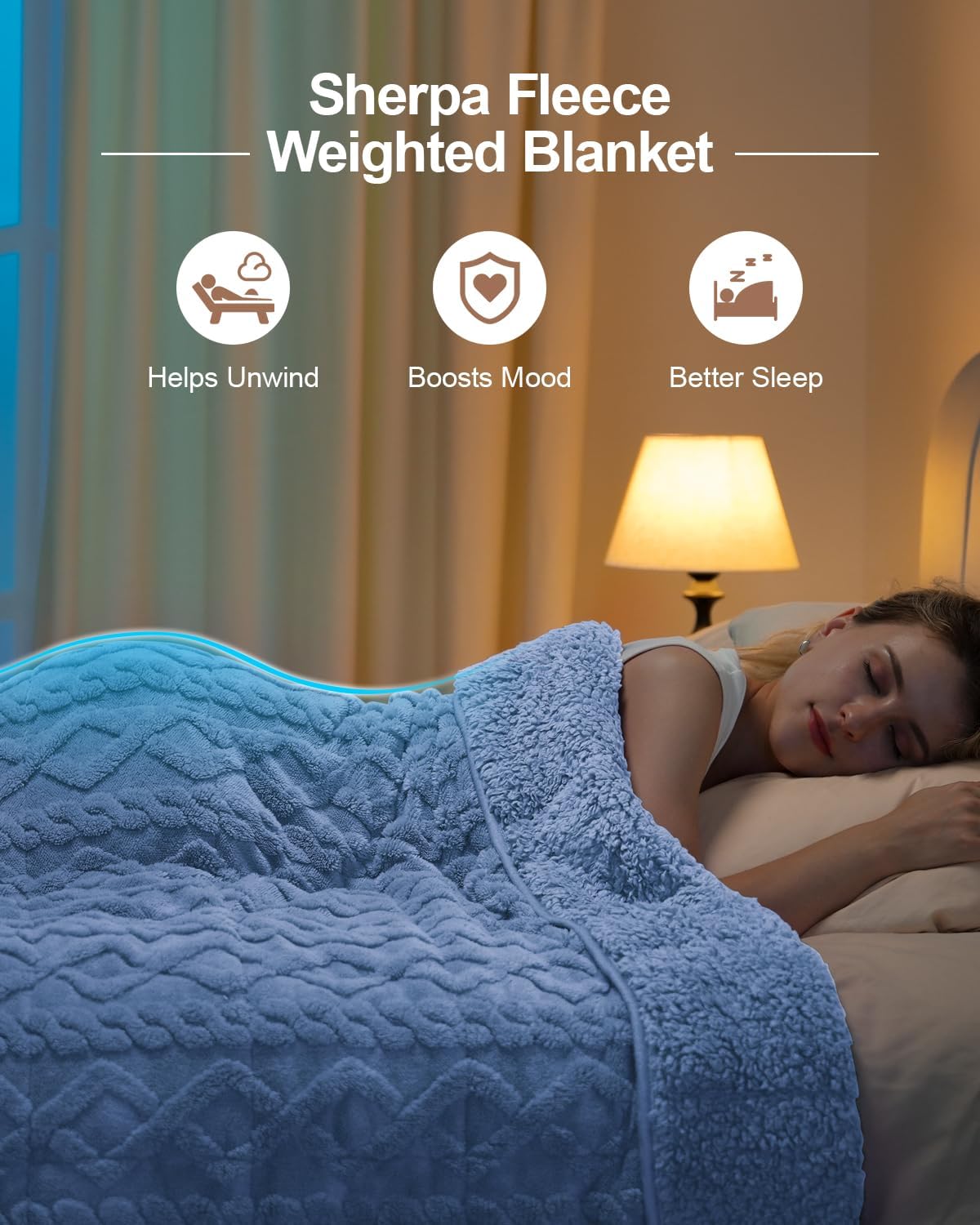 Super Fuzzy Soft Sherpa Fleece Weighted Blanket, 20 lbs Dual Sided Fluffy Heavy Weighted Blankets for Adults - No Bunching with Double Layers of Soft Inner Lining (60"x 80", 20 Pounds)
