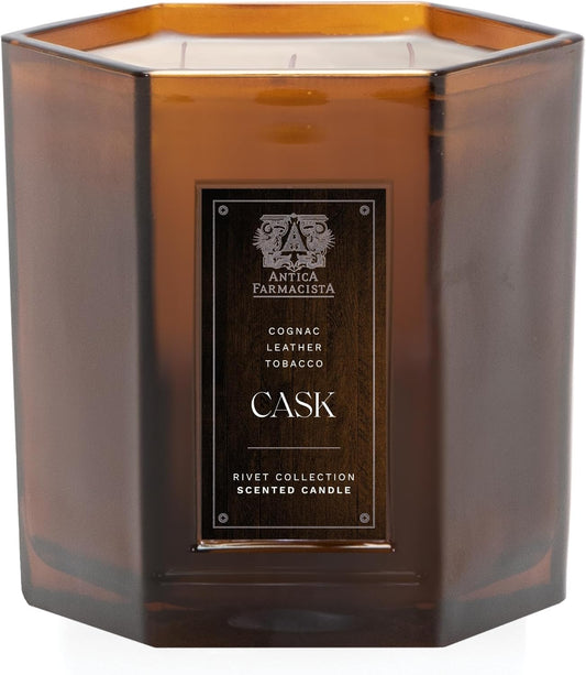 Antica Farmacista Three-Wick Candle - Decorative Home Candle - Long-Lasting & Premium Scented - Luxury Gift - Cask, 25 oz