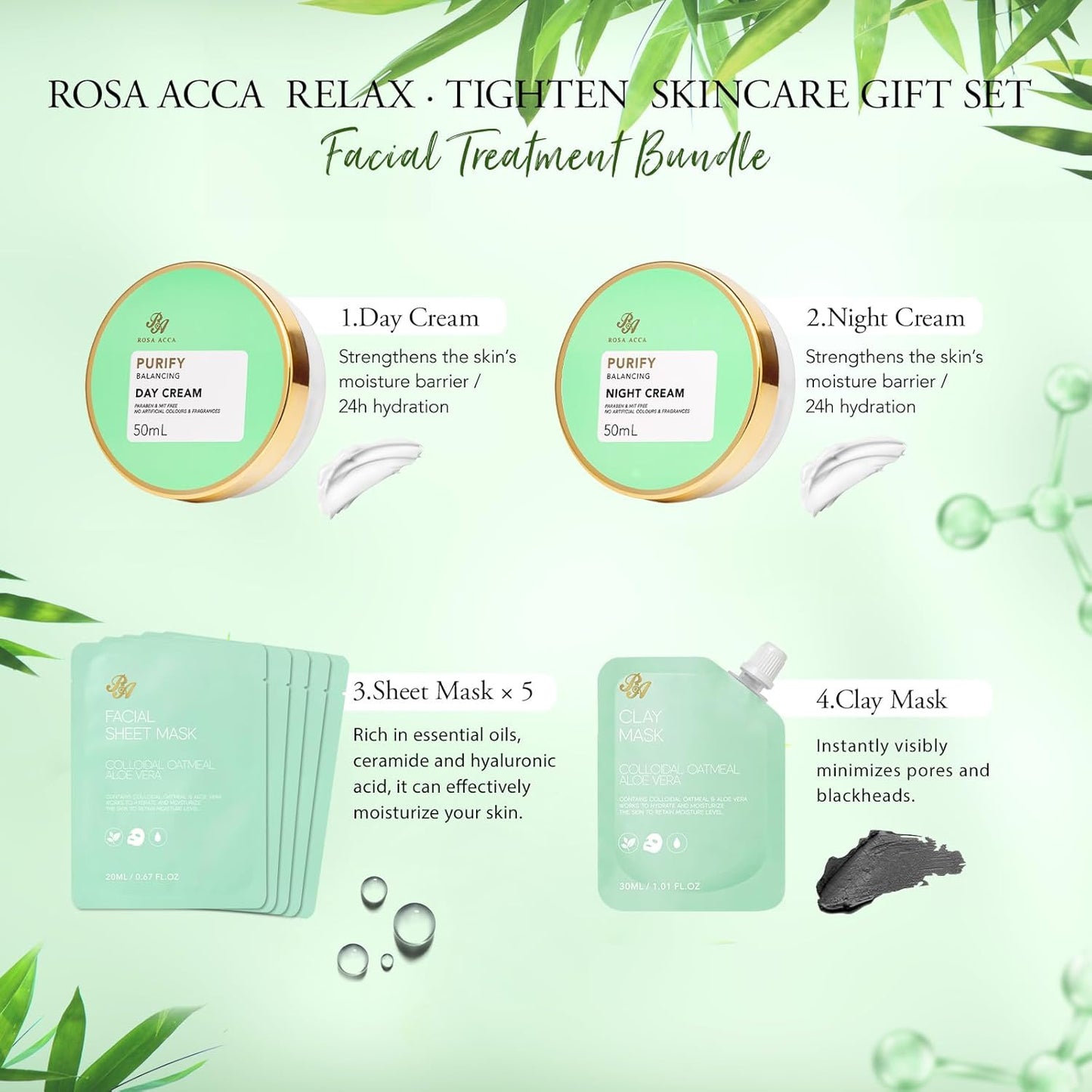 Tea Tree 23 Pcs Facial Skin Care Set, Bath and Body Gifts for Women & Men, Self-Care Relaxation Gifts, Home Spa, Sheet Mask, Gel Eye Mask, Gua Sha, Cream, Birthday, Christmas, Valentines, Mother Day