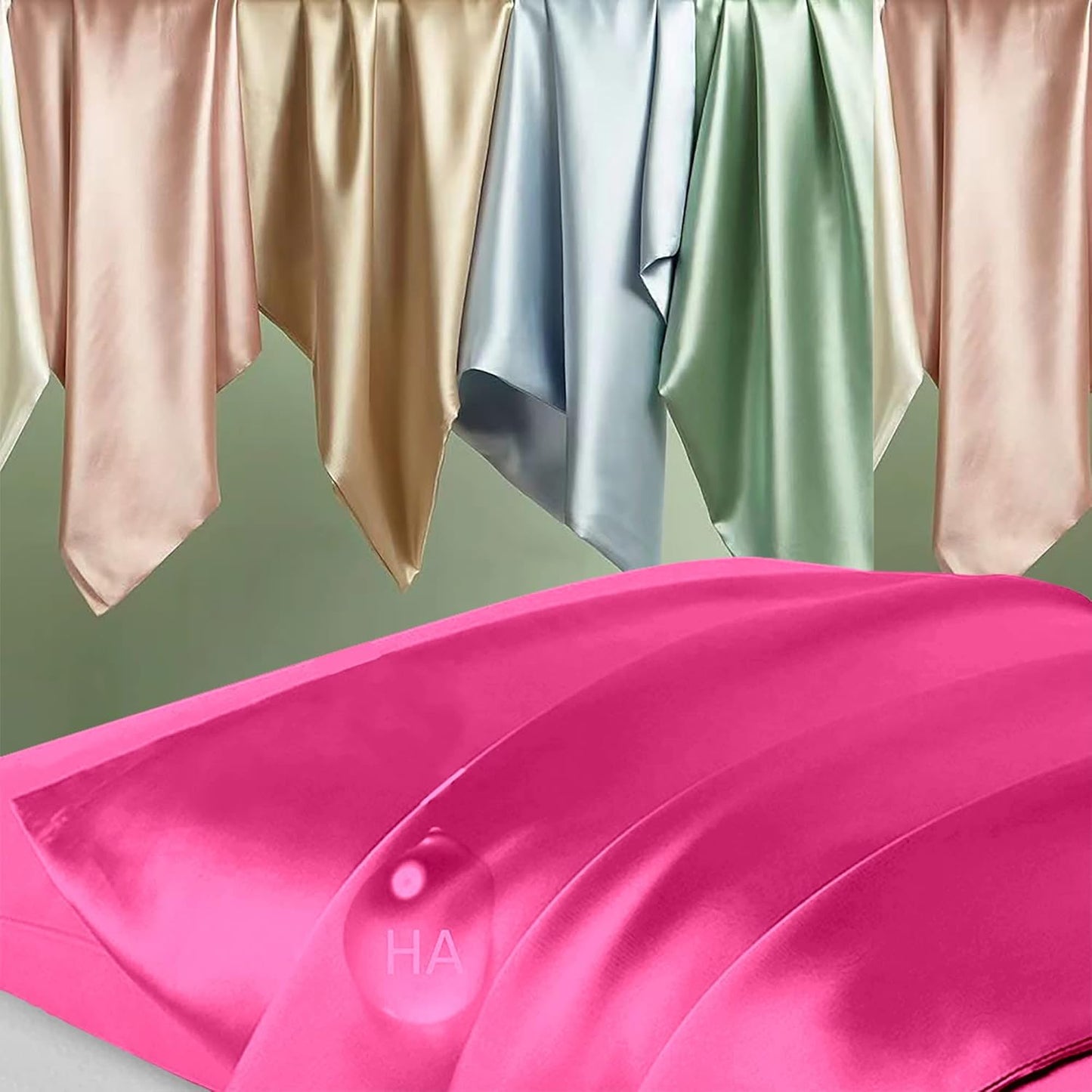 Silk Pillowcase 2 Pack, Mulberry Silk Pillow Cases Queen Size Set of 2, Anti Acne Silk Pillowcase for Hair and Skin, Natural Silk Satin Pillowcases Gifts for Women Men 2 Pack with Zipper,Hot Pink