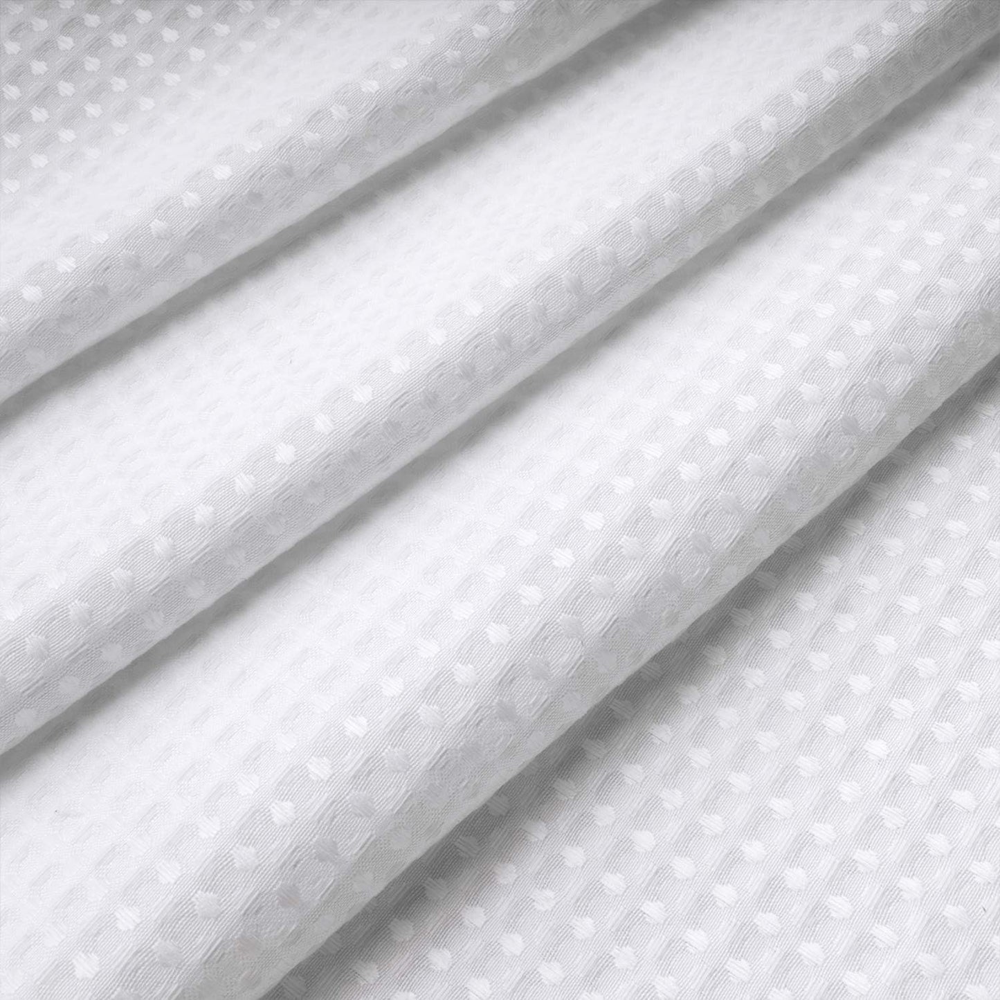River Dream Extra Long Shower Curtains No Hooks Waffle Weave Shower Curtain with Snap in Liner - 71W x 86H,Hotel Grade,Spa Like Bath Curtain,White