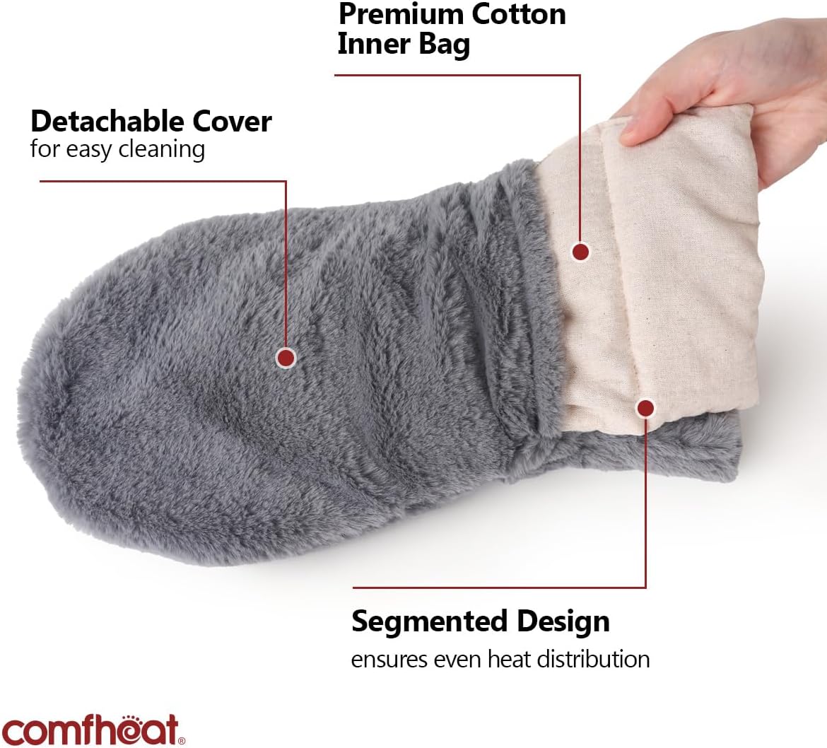 Microwavable Heating Mittens for Hand and Fingers to Relieve Arthritis Pain Heated Hands Mitts Moist Heat Therapy Relief for Stiff, Raynauds, Carpal Tunnel, Lavender Scented Gloves Washable