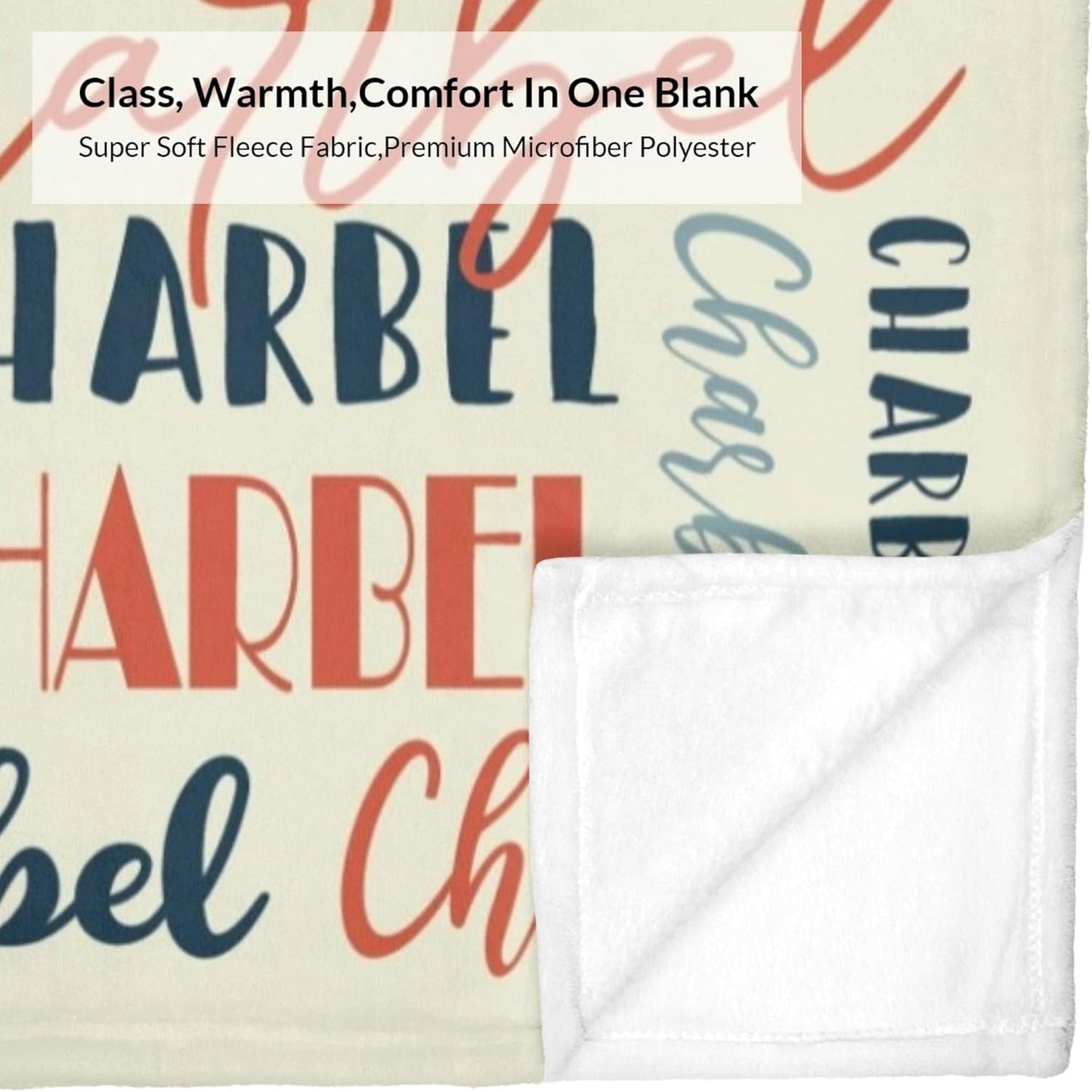 Name Blanket Personalized Blanket for Adult Kids Flannel Customize Throw Blanket Custom (Color 08, 60 x 80 Inches)