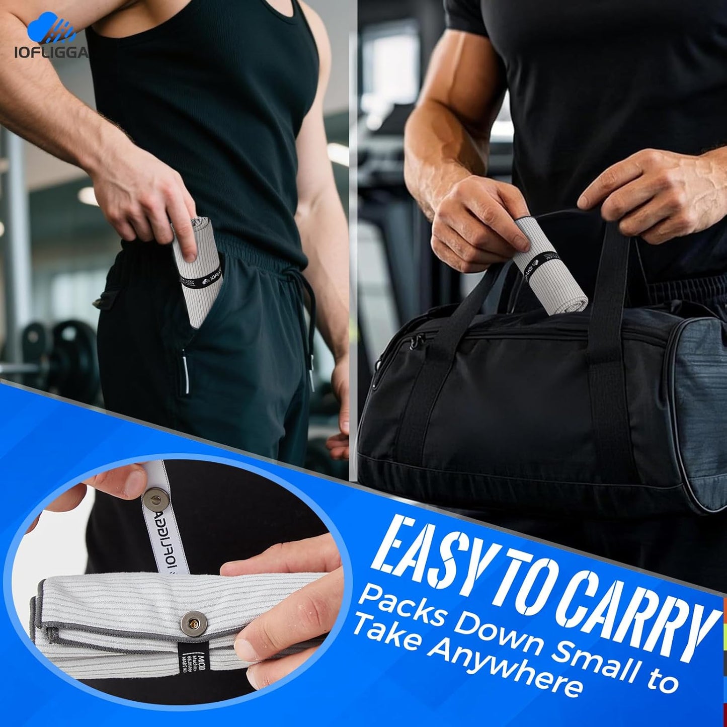 5 Pack Microfiber Gym Towels – Quick Dry, Super Absorbent, Lightweight & Compact Sweat and Workout Towels for Travel, Camping, Hot Yoga, Beach, and Sports (12 * 40" (5 Pack))