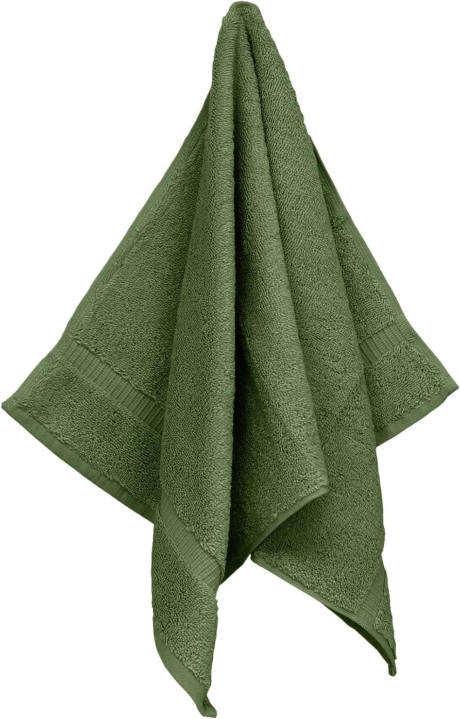 Luxury Hotel & Spa Ultra Soft Hand Towels 100% Turkish Cotton - Moss - Set of 4
