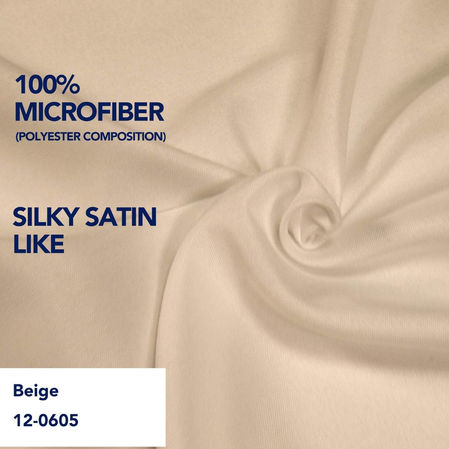 PureFit Wrap Around Ruffled Bed Skirt with Adjustable Elastic Belt - 18 Inch Drop Easy to Put On, Wrinkle Free Bedskirt Dust Ruffles, Bed Frame Cover for Queen, King and C-King Size Beds, Beige