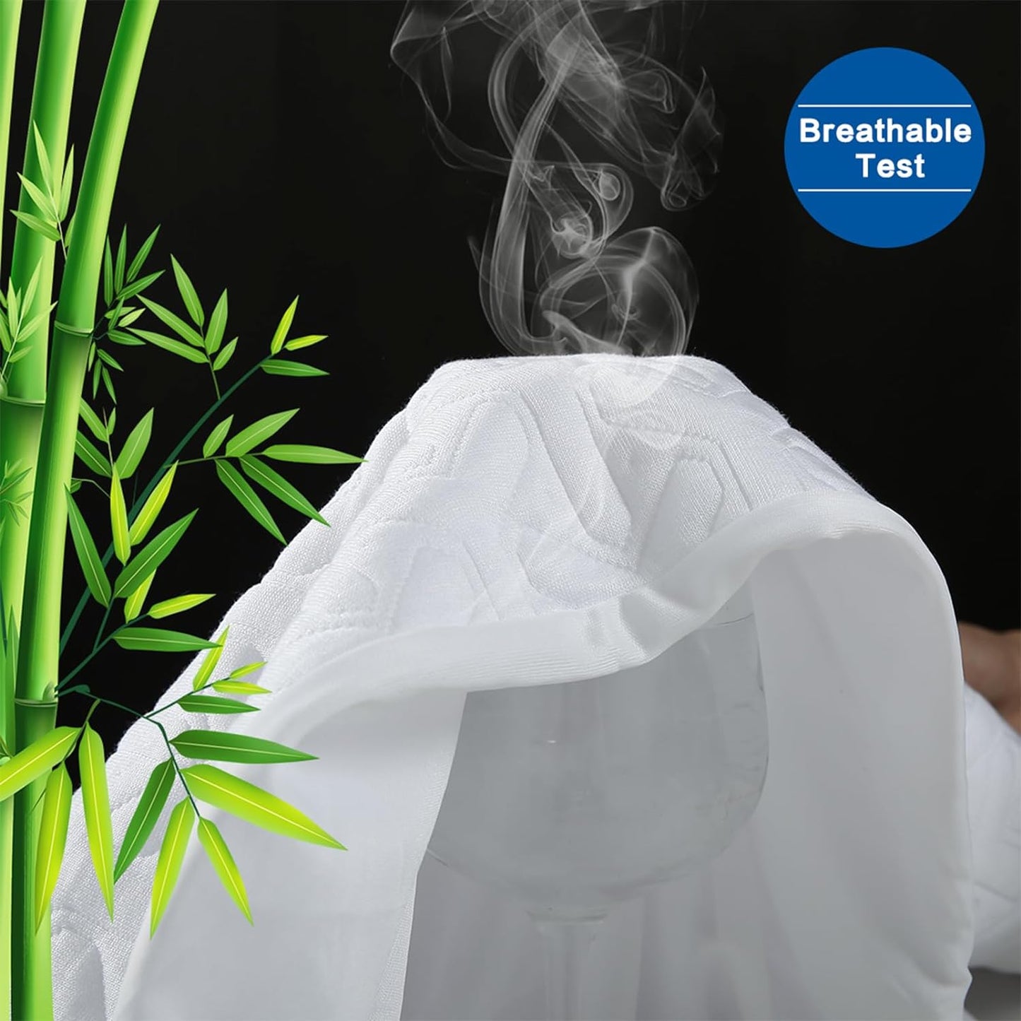 Premium 100% Waterproof Full Size Mattress Protector, Cooling 4D Air Fabric Breathable Mattress Pad Cover, Fit 8-21"Extra Deep Pocket Mattress Topper Cover, Noiseless Vinyl Free(Beehive,Full 54"x75")
