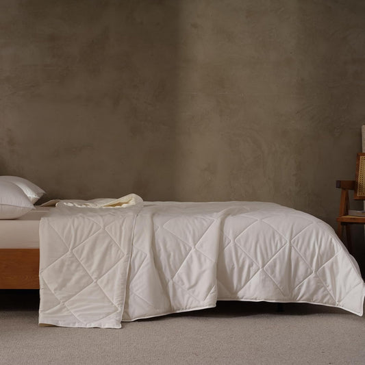 EP Mode Light Weight Wool Comforter for Summer, Purely Natural Duvet Insert, 100% Australian Wool Filling (150GSM, Size Queen)