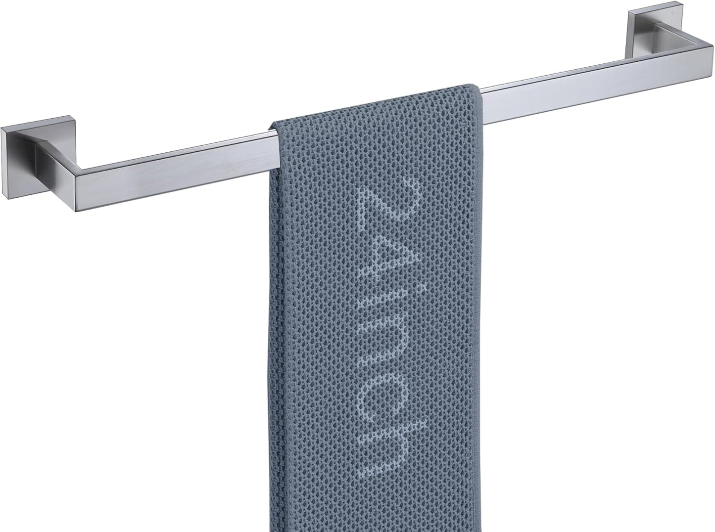 LANC 24 Inch Bathroom Towel Bar Wall Mounted Bath Hand Towel Holder Brushed Nickel Towel Hanger Square Towel Rail Shower Towel Rod for Kitchen Bedroom Modern Towel Rack, A8804BN-6P1