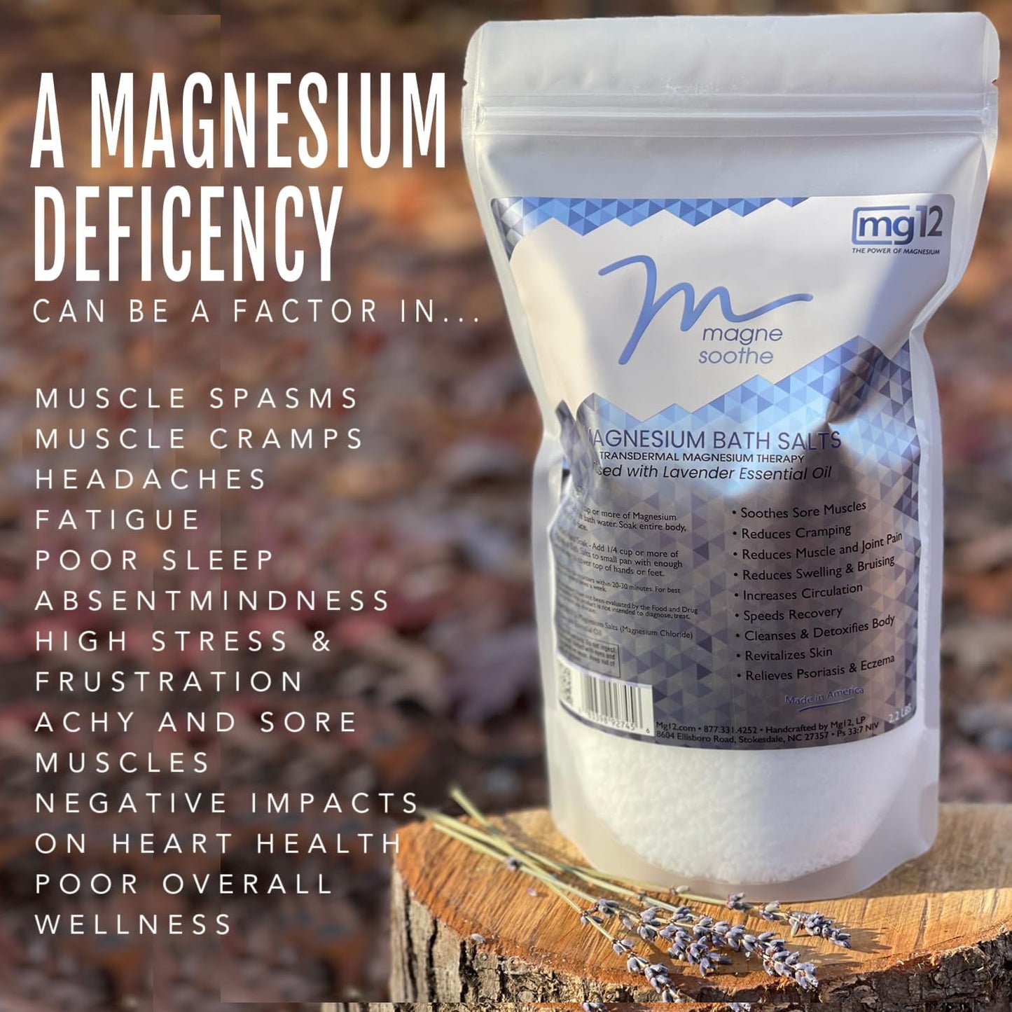 5.5lb MagneSoothe Lavender Magnesium Bath Salt