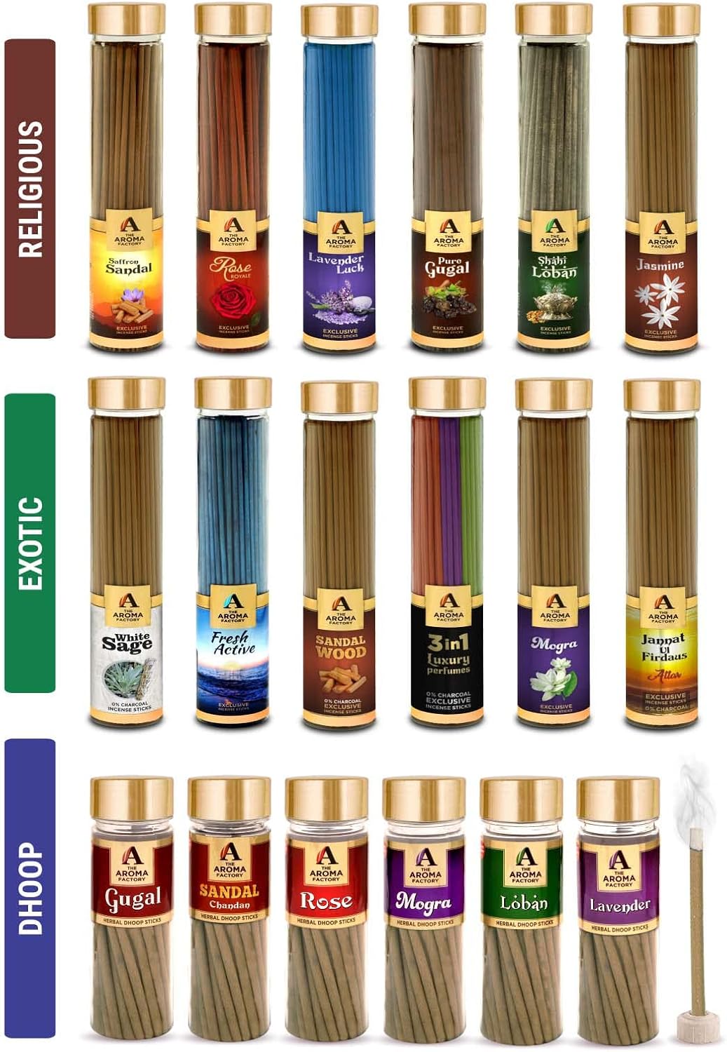 The Aroma Factory Strawberry Shine Charcoal Free Incense Stick, Scented Agarbatti, 100% Herbal Premium Aromatherapy, Meditation Prayer Relaxation, Crafted for Luxury Seekers (100g)