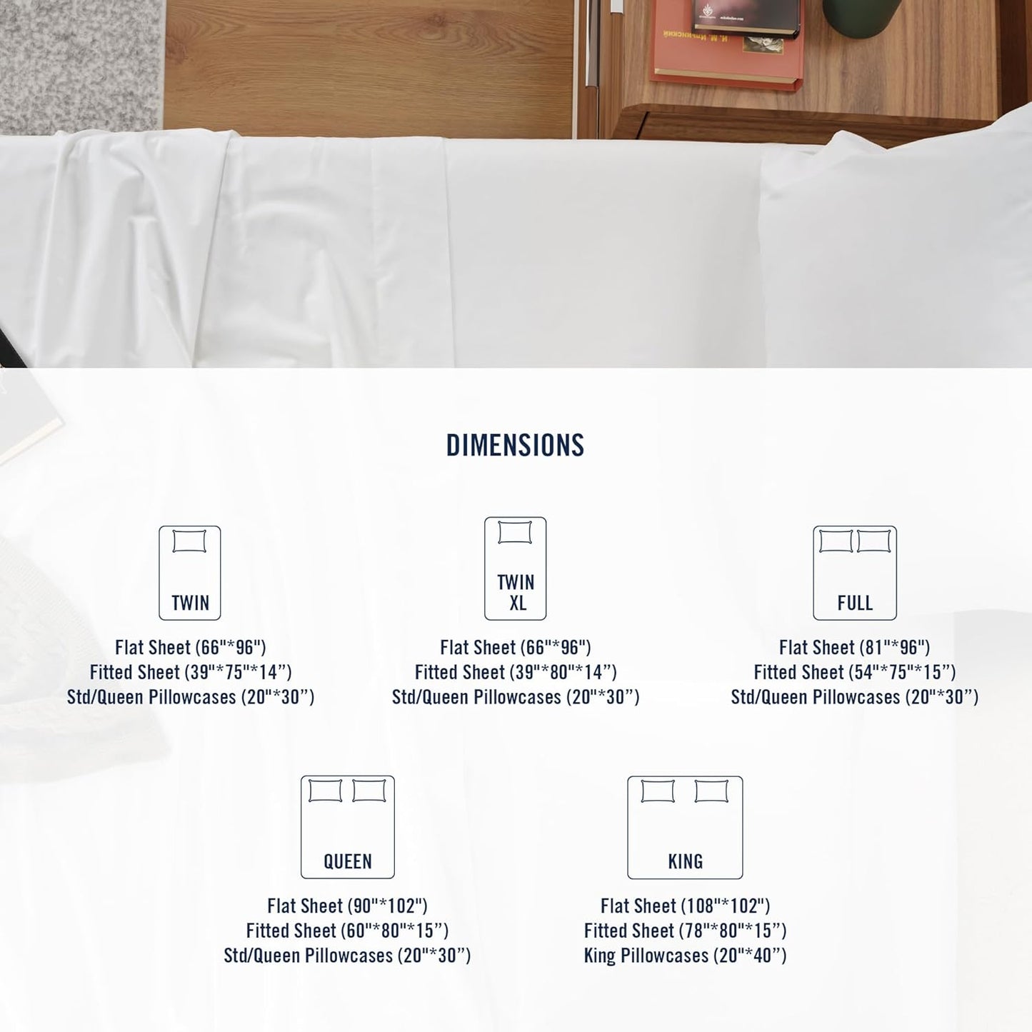 IZOD 100% Egyptian Cotton Sheets Set Twin Size, Cotton Percale Crisp Sheet Set 3Pc, Lightweight & Deep Pocket fits Upto 17", Long-Staple Soft Combed, Hotel Style Sheets Luxury Bedding Sheet - White