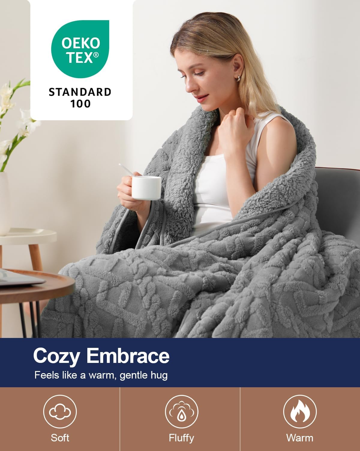 Super Fuzzy Soft Sherpa Fleece Weighted Blanket, 25 lbs Dual Sided Fluffy Heavy Weighted Blankets for Adults - No Bunching with Double Layers of Soft Inner Lining (60"x 80", 25 Pounds)