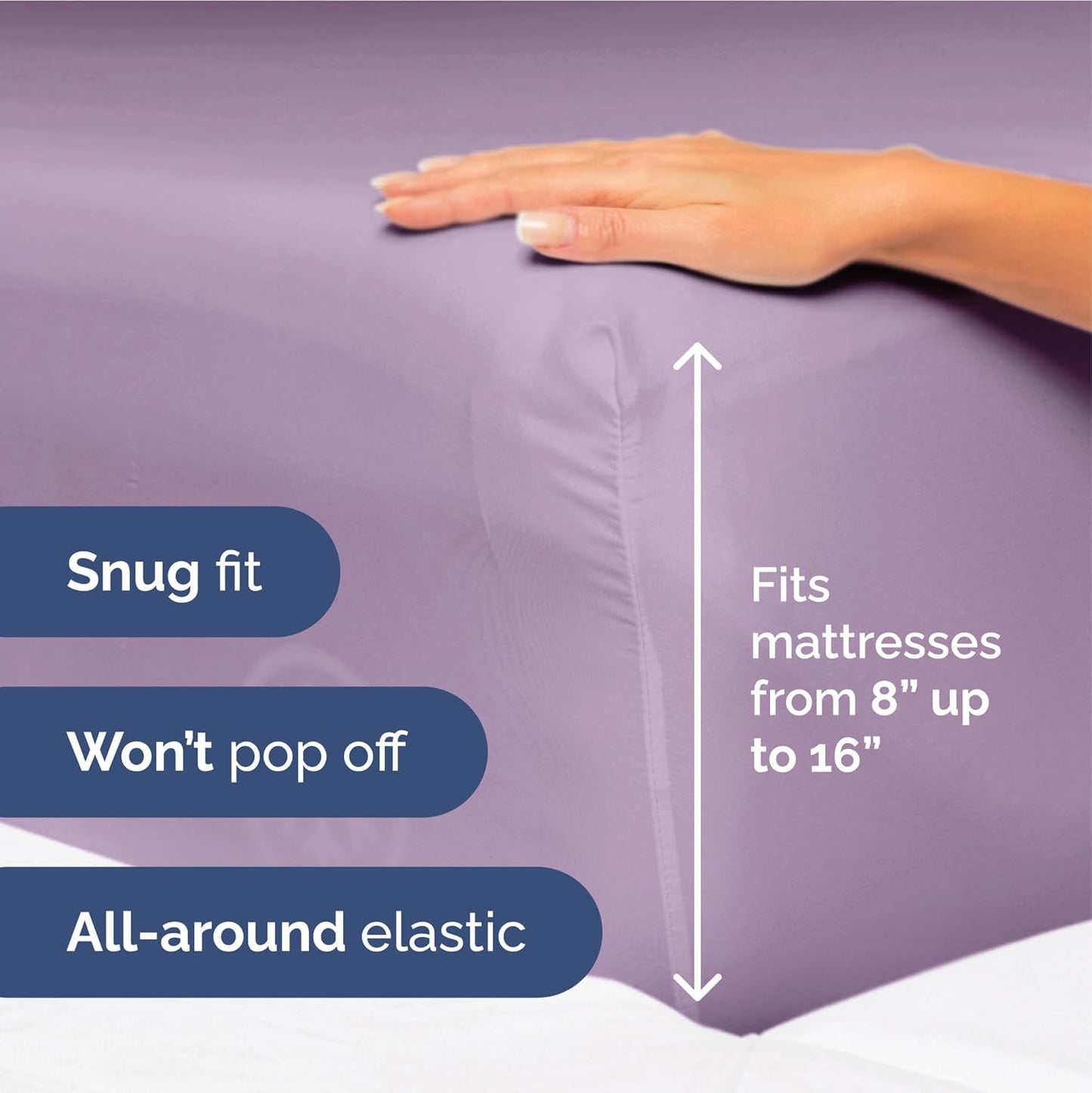 Full Size 4 Piece Sheet Set - Extra Soft, Breathable And Cooling Sheets - Hotel Luxury Durable Bed Sheets for Women & Men - Deep Pockets, Easy-Fit & Wrinkle-Free Sheets - Lilac Oeko-Tex Bed Sheet Set