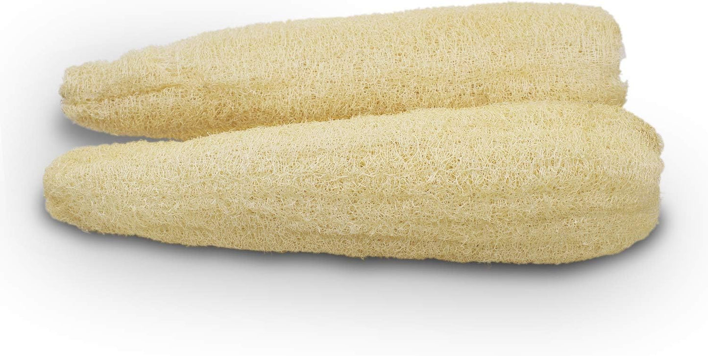 Natural Organic Loofah Sponges Large Exfoliating Shower Bath Loofah Luffa Loofa Body Scrubbers Sponges for SPA Beauty Bath and Radiant Skin, Pack of 4