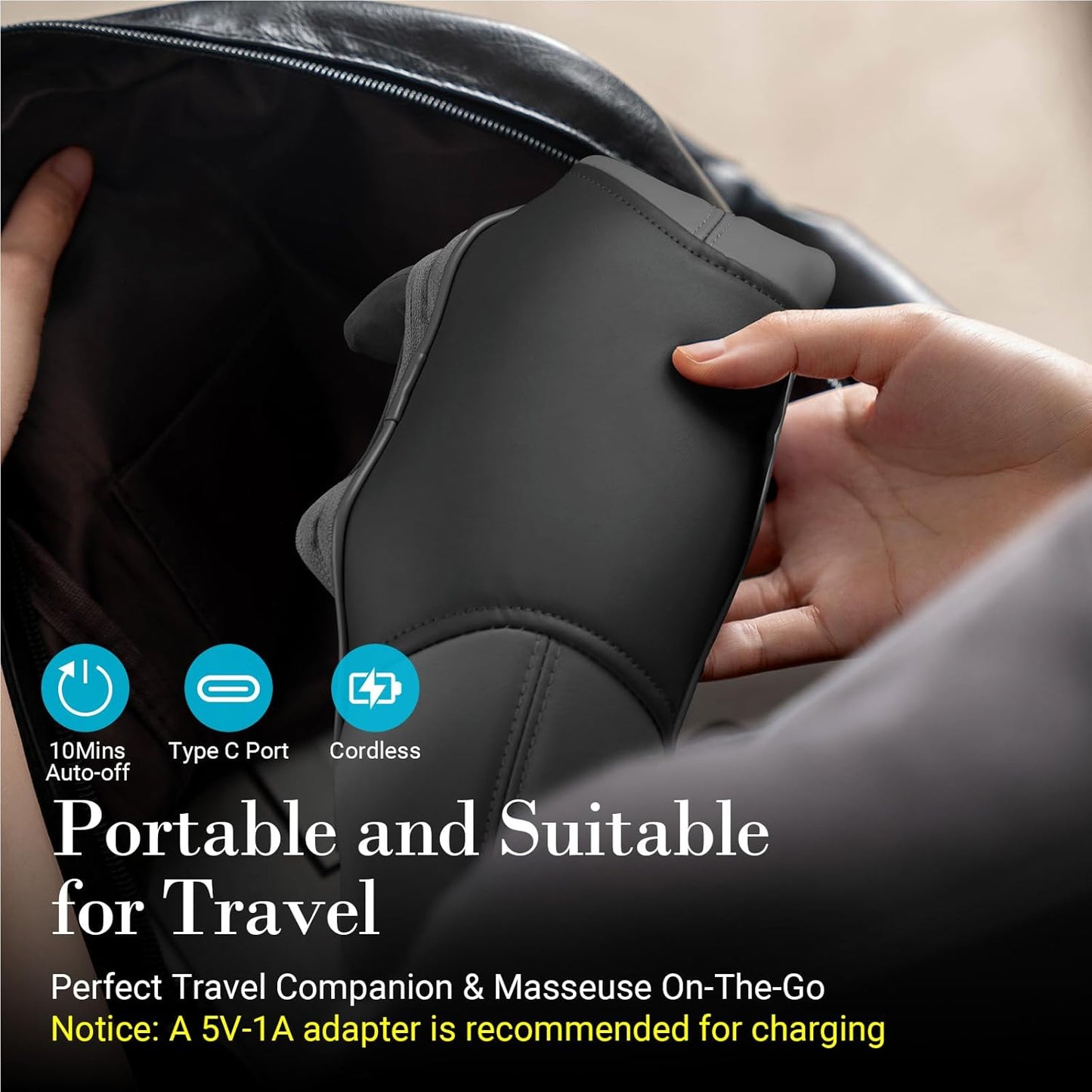 Neck Shoulder Massager with Heat - FSA Eligible, Ideal Gifts for Men Women, 4D Expert Deep Tissue Kneading Massager, Rechargeable Massage for Neck, Shoulder,Traps and Back Pain Relief
