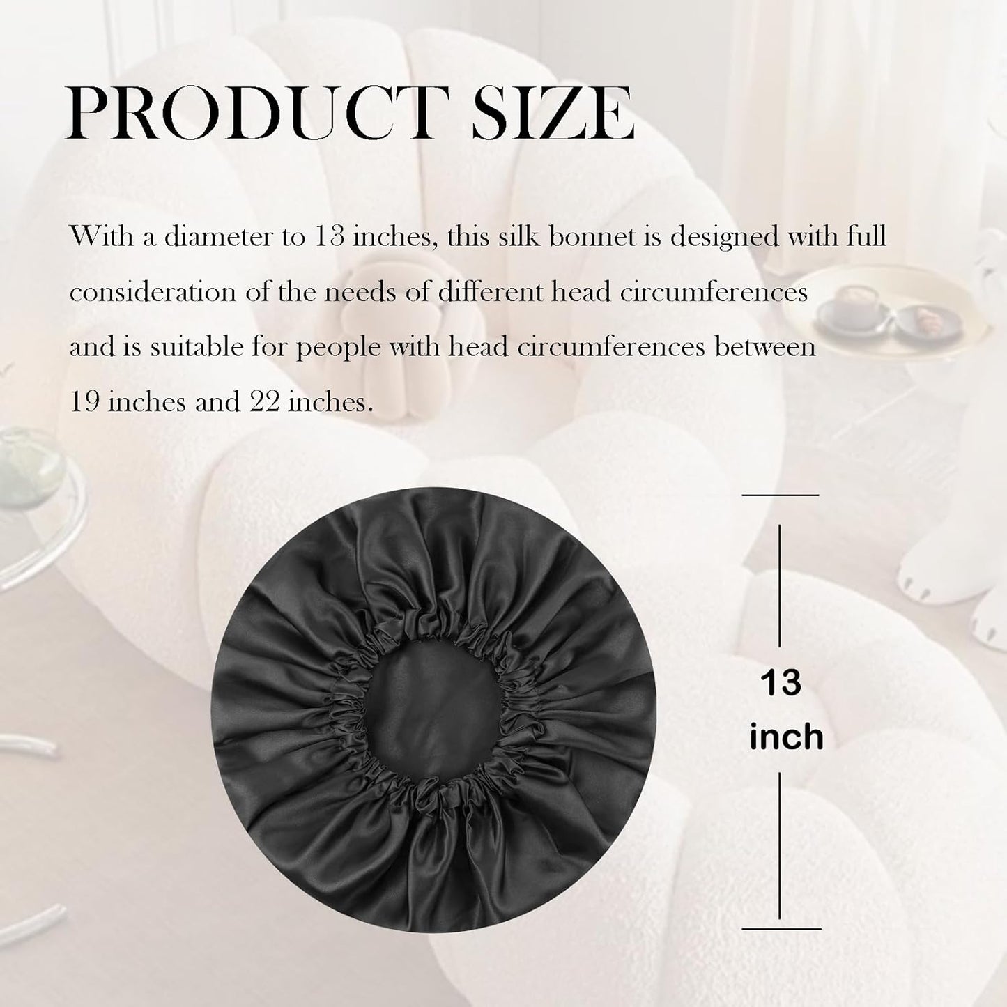 Satin Bonnet Double Layer Silk Bonnet for Sleeping Women Hair Care for Natural Curly