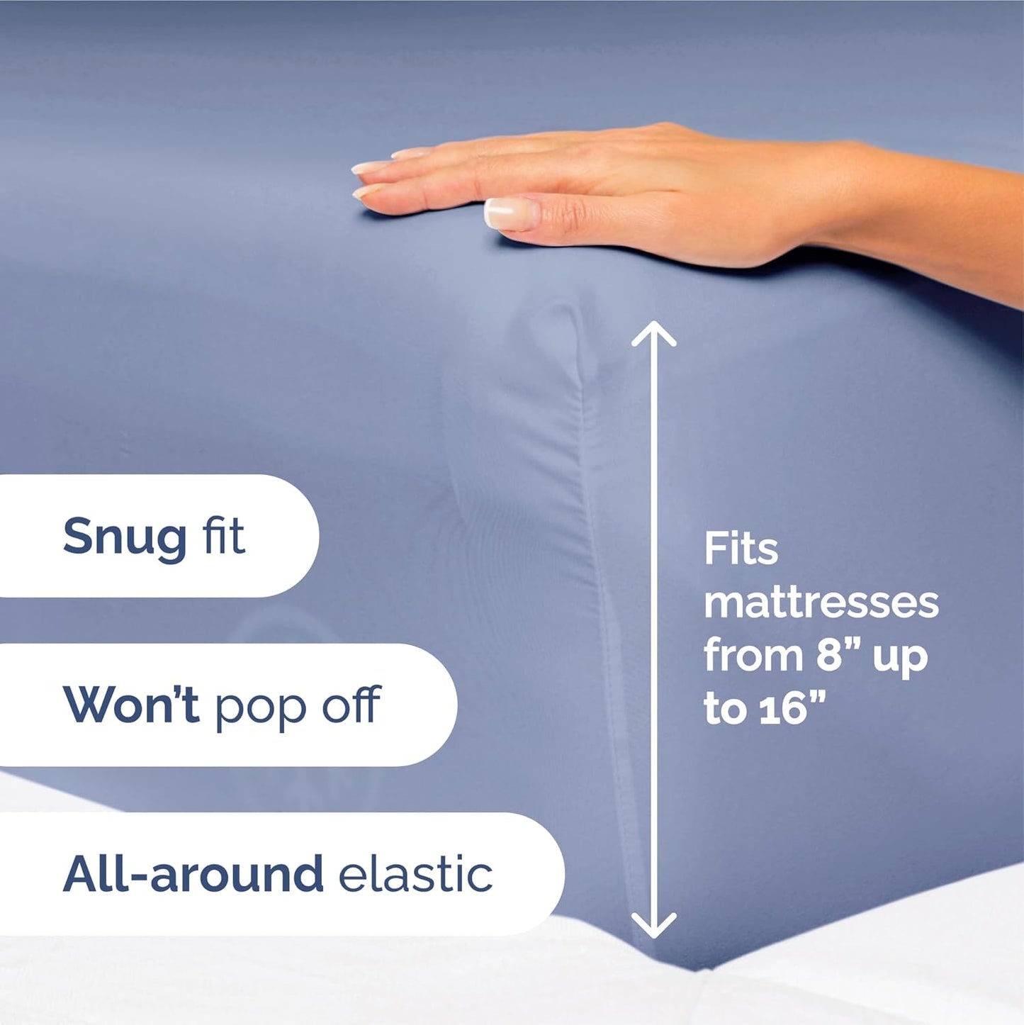 Split King Size 5 Piece Sheet Set - Extra Soft, Breathable & Cooling Sheets - Hotel Luxury Bed Sheets for Women & Men - Deep Pockets, Easy-Fit & Wrinkle-Free Sheets - Dusty Purple Oeko-Tex Bed Sheets