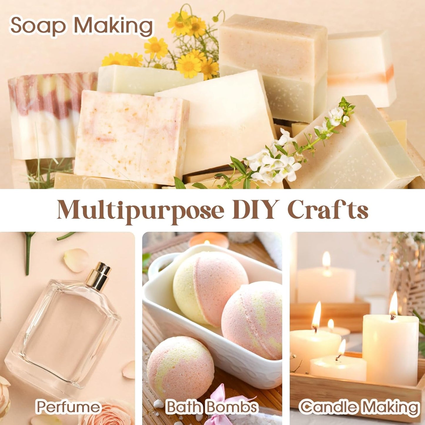 Essential Oils Set 40 Pcs, Essential Oils Perfect for Diffuser, Fragrance Oil Set for Massage, Soap, Candle Bath Bombs Making (5ml)